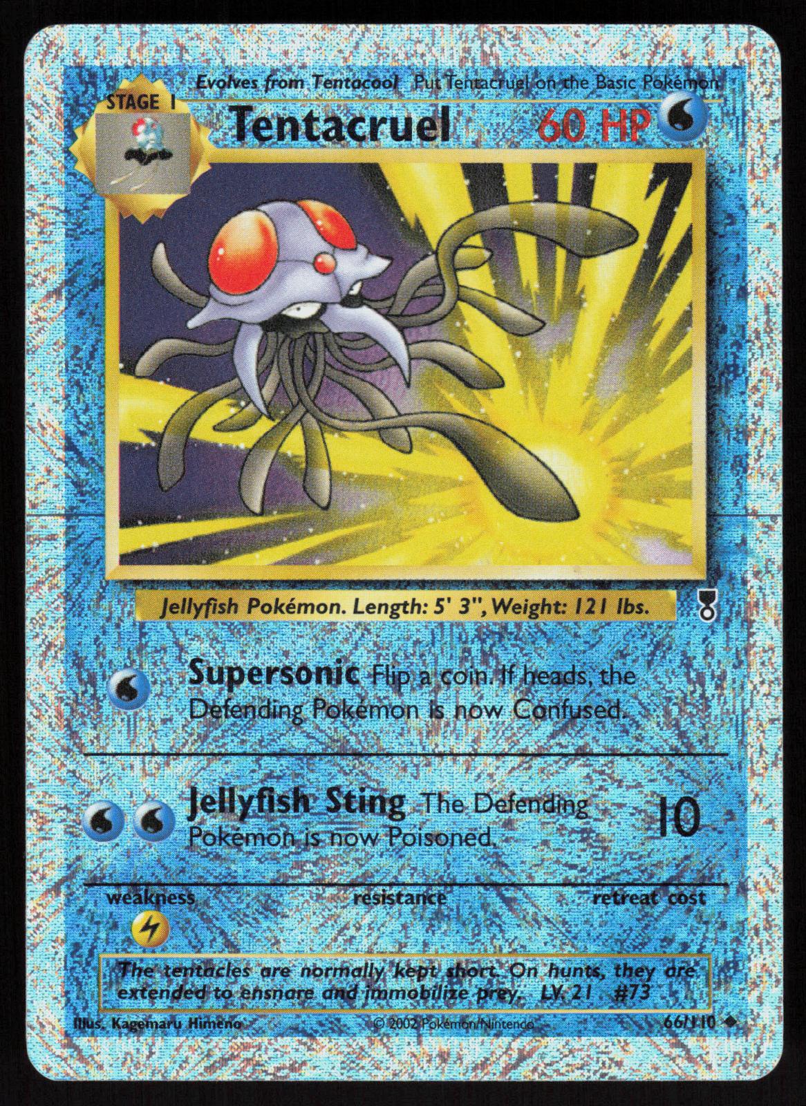 Pokemon Tentacruel 66/110 Legendary Collection Reverse Holo Moderately Played