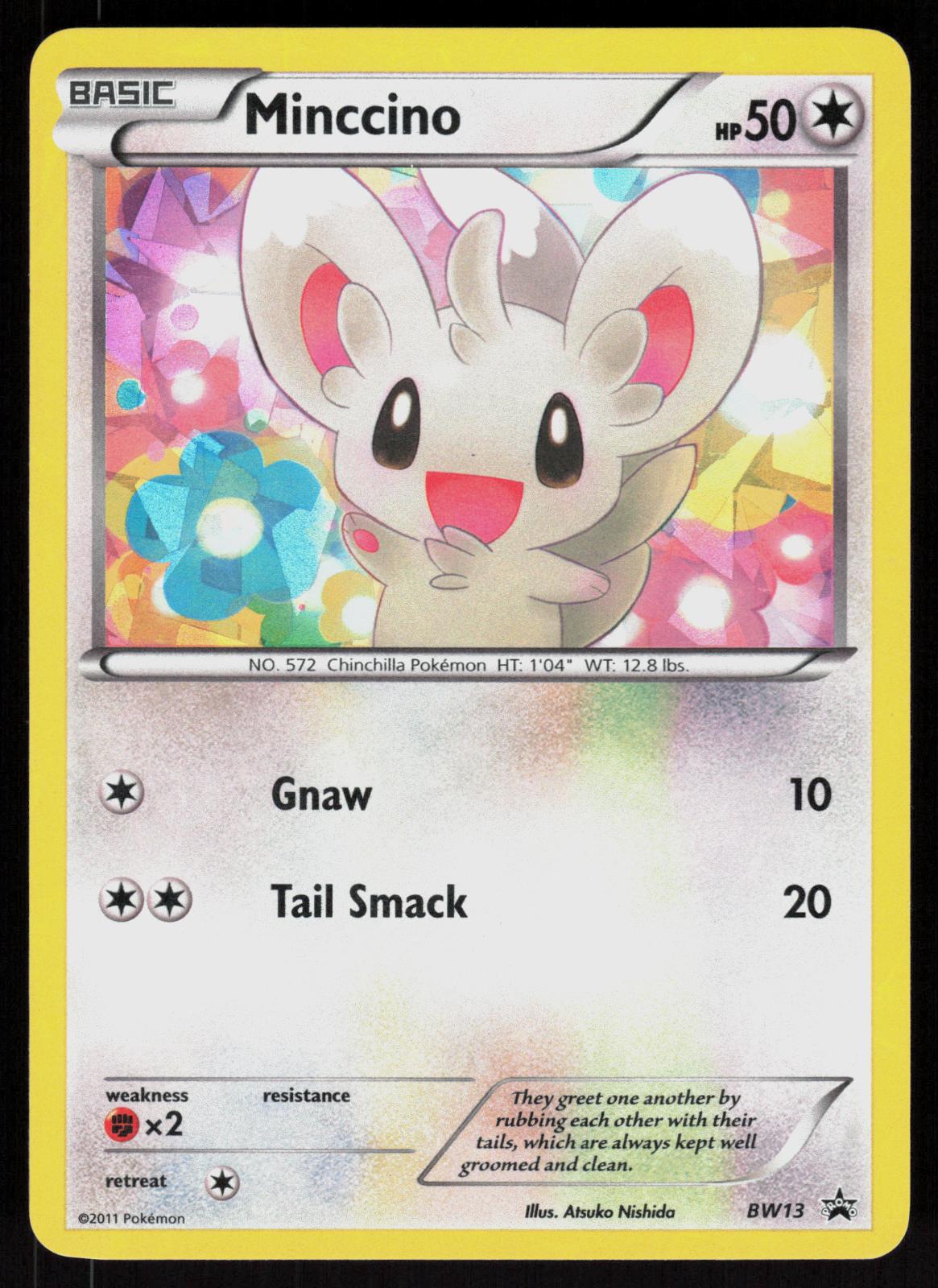 Pokemon Minccino BW13 Black And White Promo Heavily Played