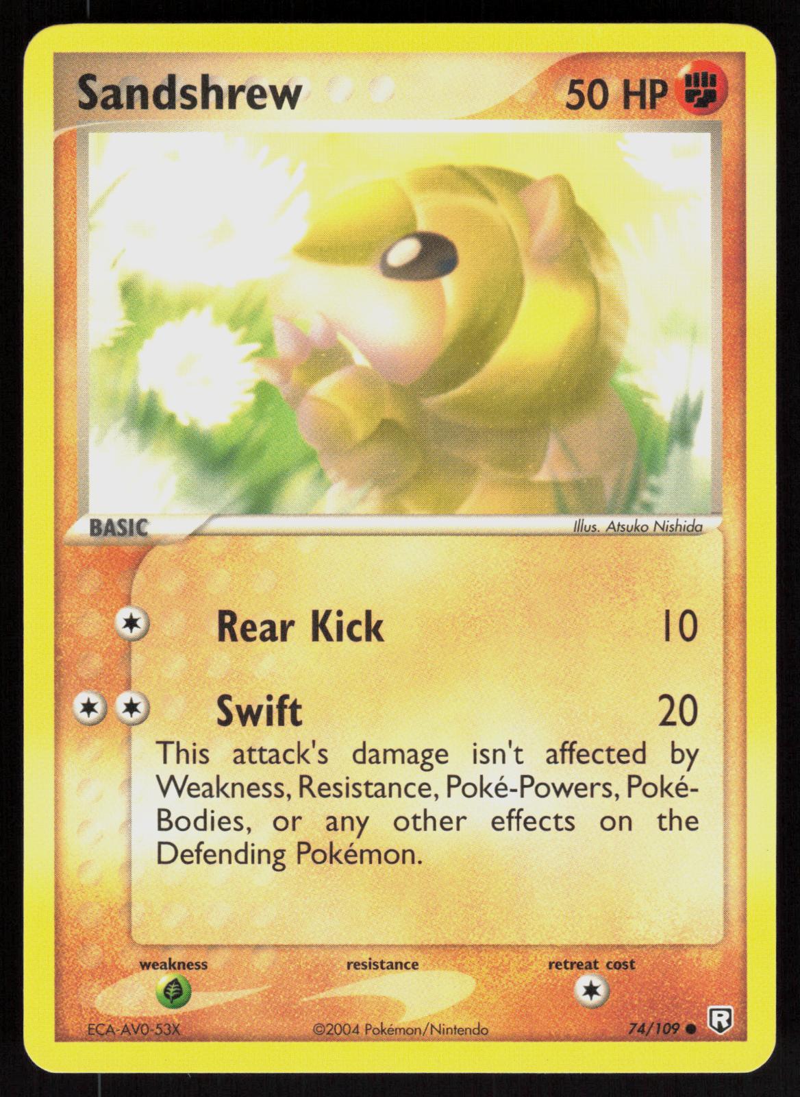 Pokemon Sandshrew 74/109 Team Rocket Returns Common Near Mint