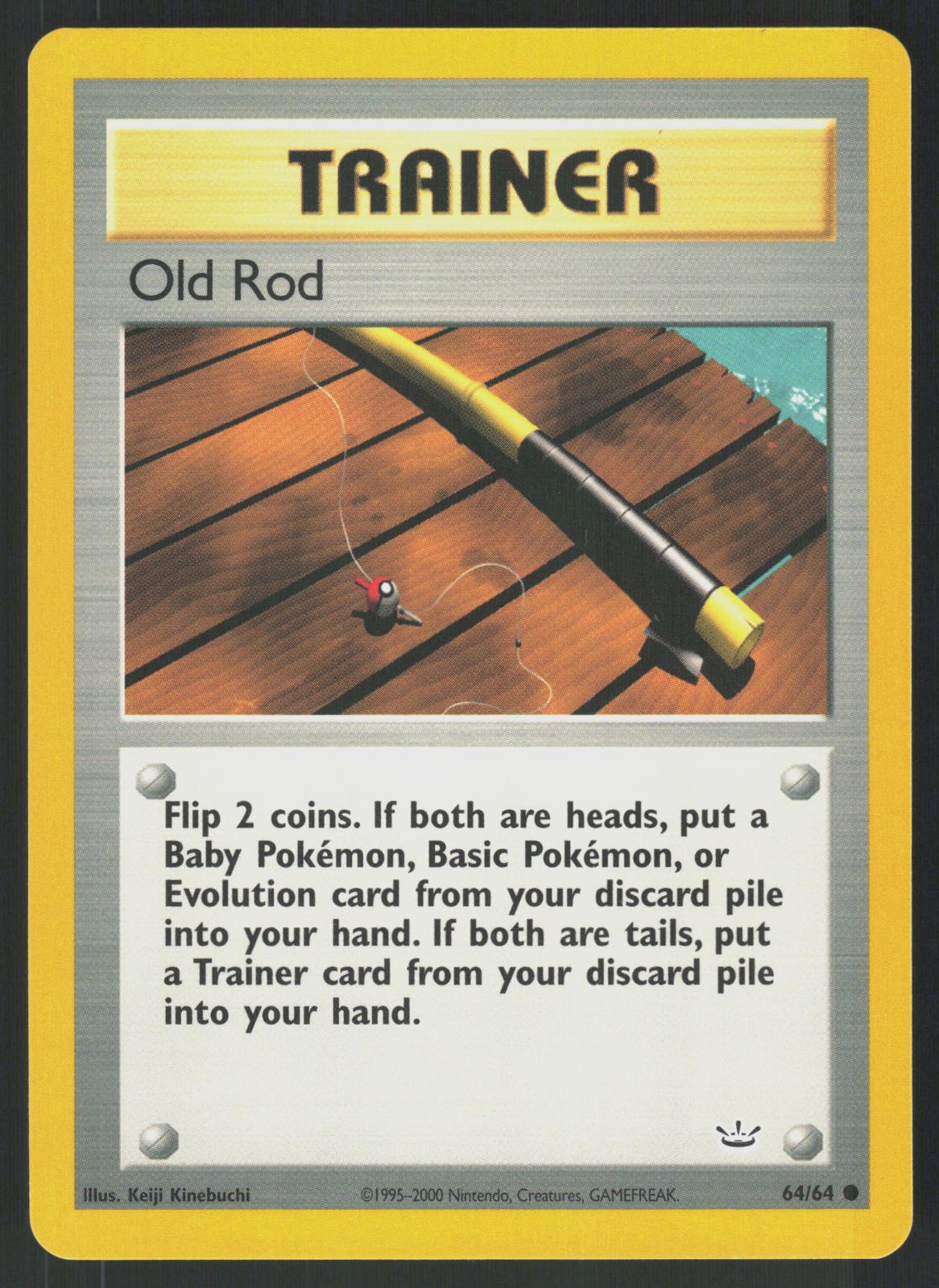 Pokemon Old Rod 64/64 Neo Revelation Common Near Mint