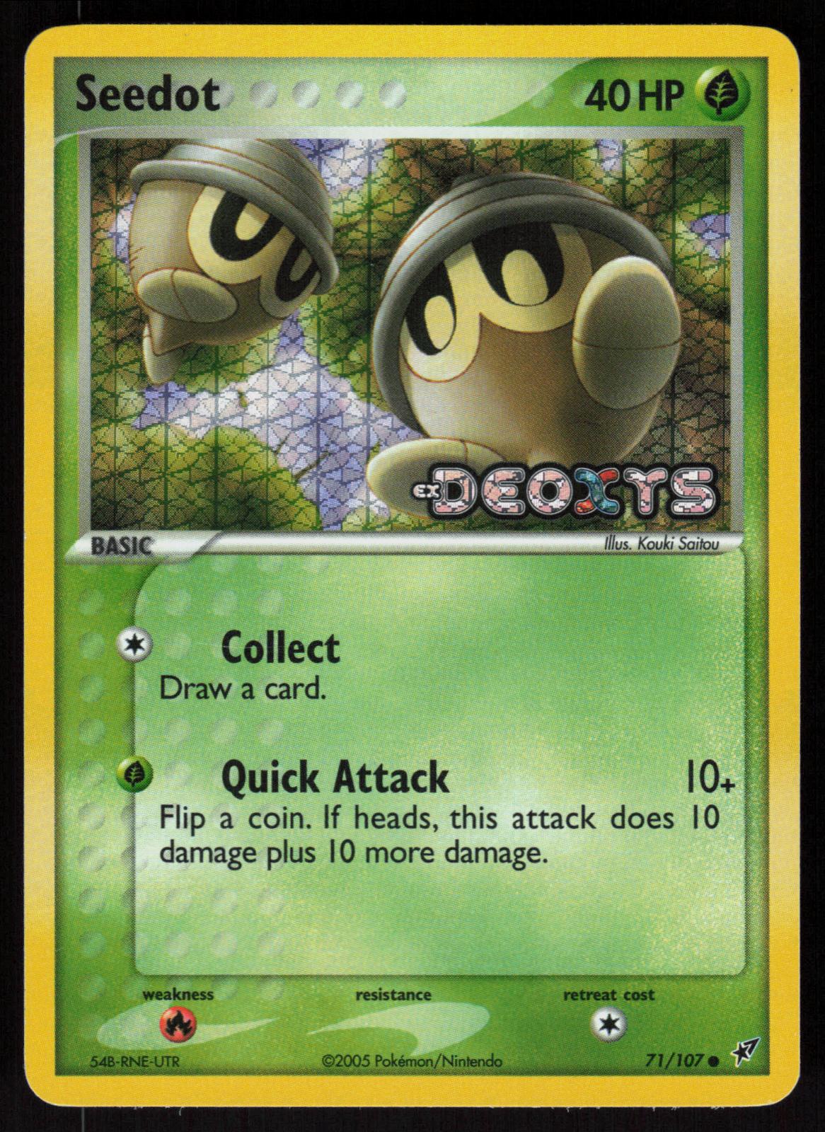 Pokemon Seedot 71/107 Deoxys Common Reverse Holo Near Mint
