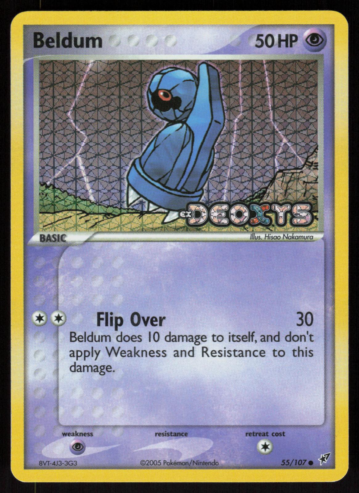 Pokemon Beldum 55/107 Deoxys Common Reverse Holo Near Mint