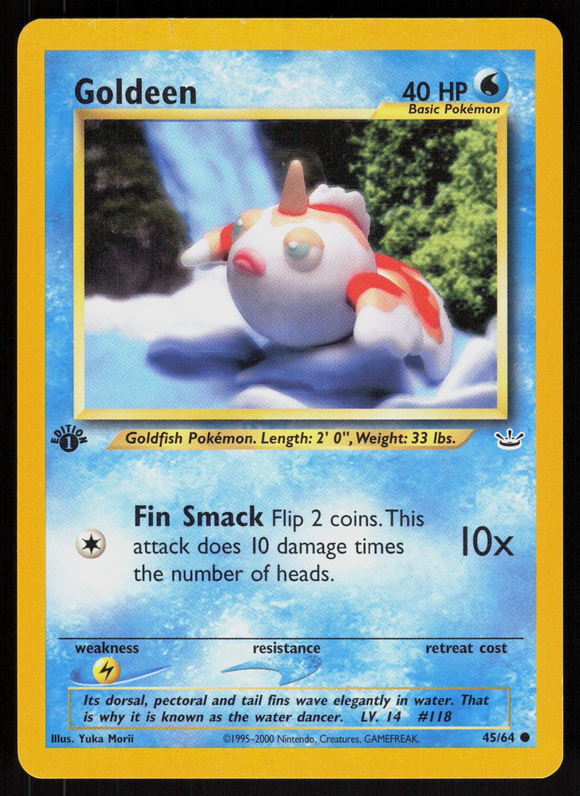 Pokemon Goldeen 45/64 Neo Revelation Common 1st Edition Near Mint