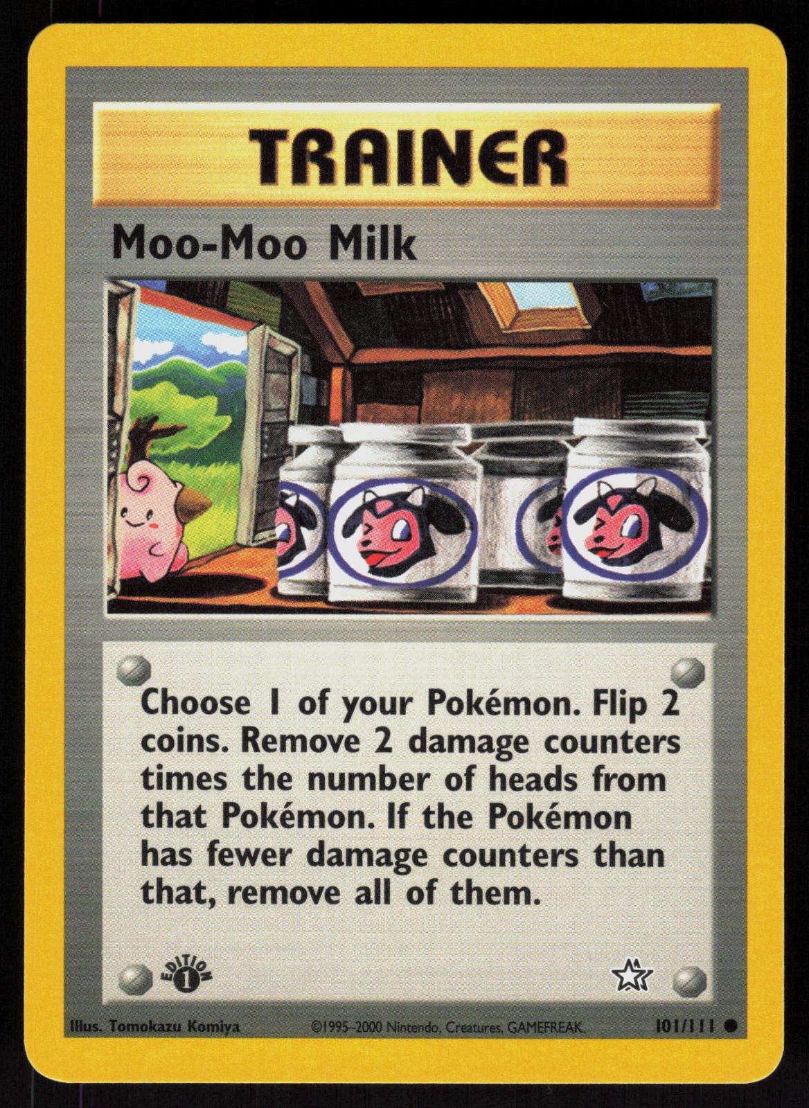 Pokemon Moo-Moo Milk 101/111 Neo Genesis Common 1st Edition Near Mint