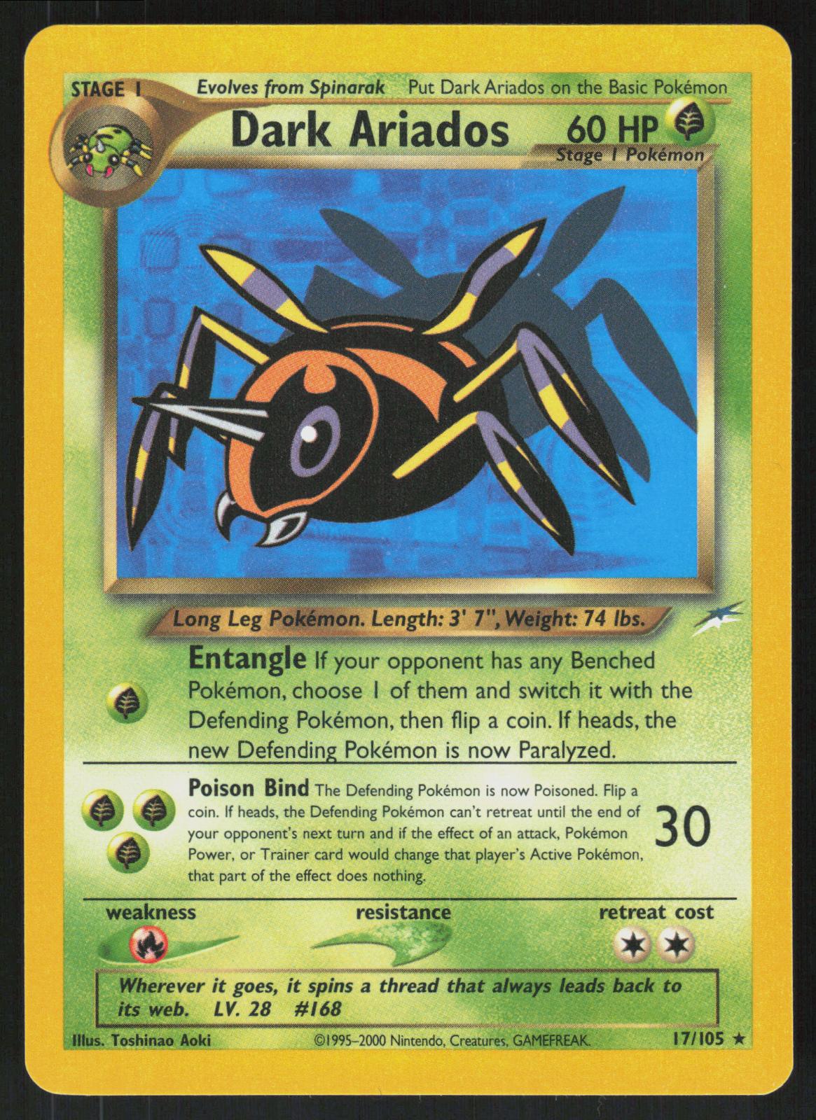 Pokemon Dark Ariados 17/105 Neo Destiny Rare Near Mint
