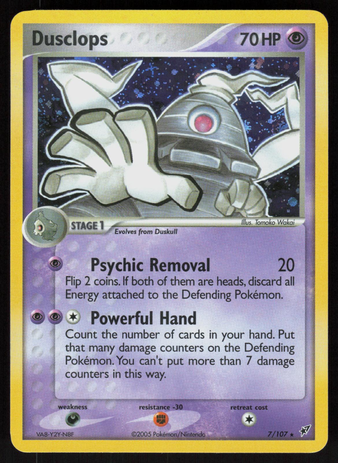 Pokemon Dusclops 7/107 Deoxys Holo Rare Near Mint