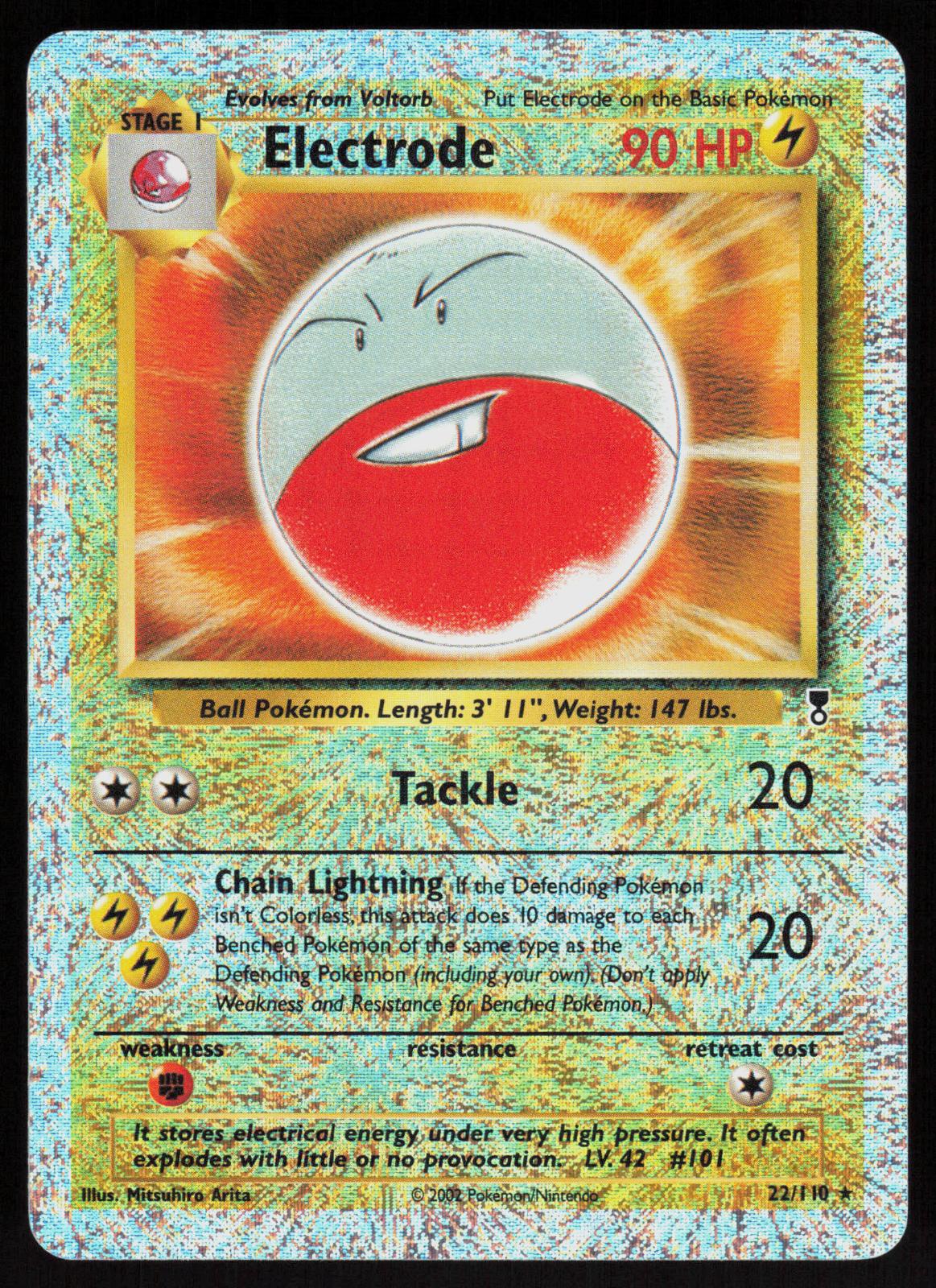 Pokemon Electrode 22/110 Legendary Collection Reverse Holo Rare Lightly Played