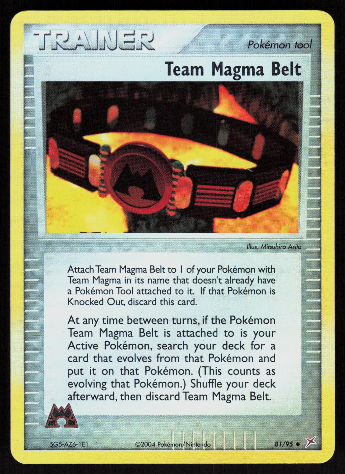 Pokemon Team Magma Belt 81/95 Team Magma vs Team Aqua Uncommon Reverse Holo NM