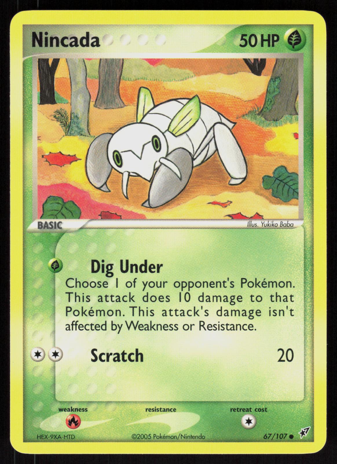 Pokemon Nincada 67/107 Deoxys Common Near Mint