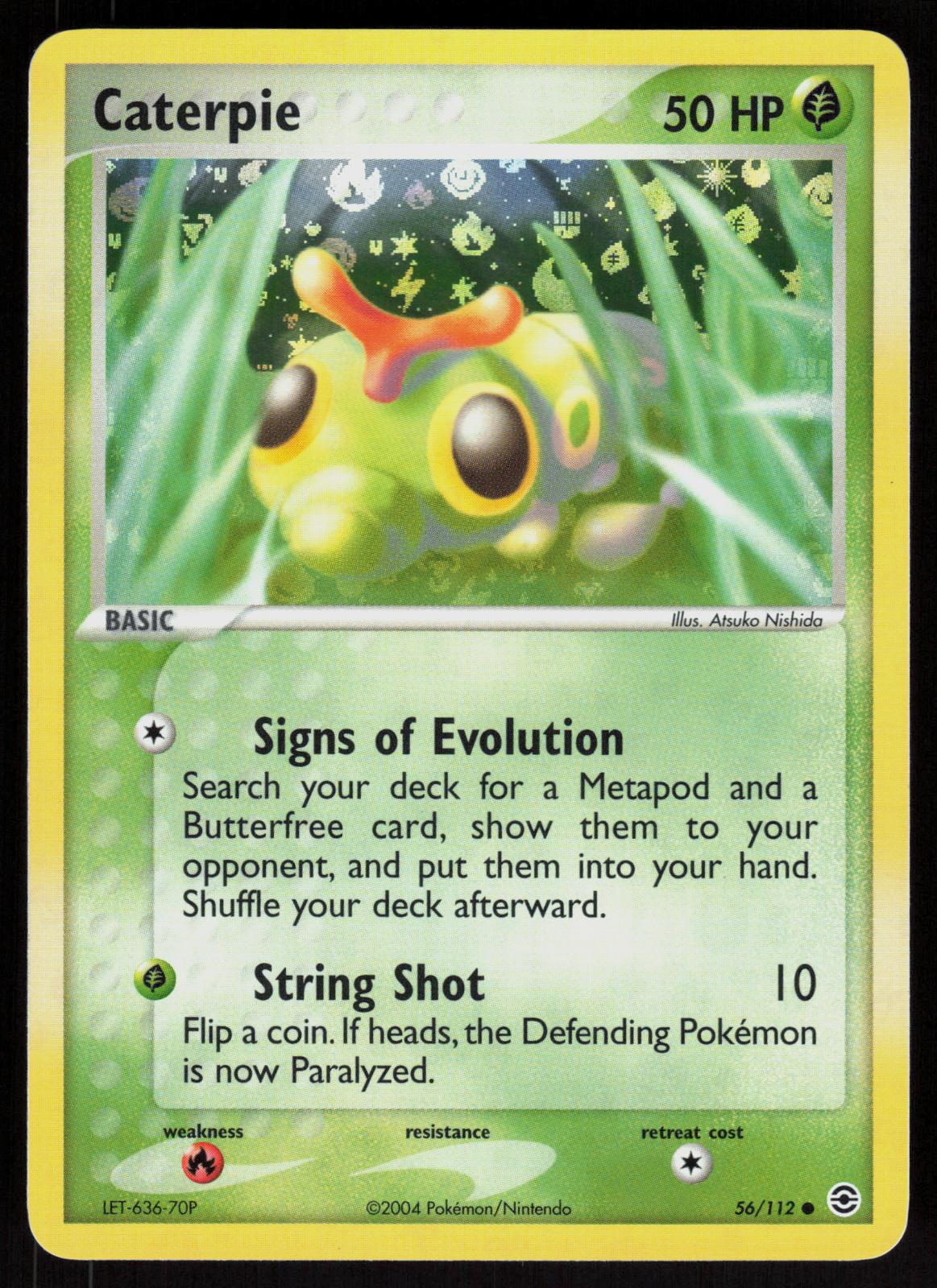 Pokemon Caterpie 56/112 FireRed & LeafGreen Common Reverse Holo Near Mint