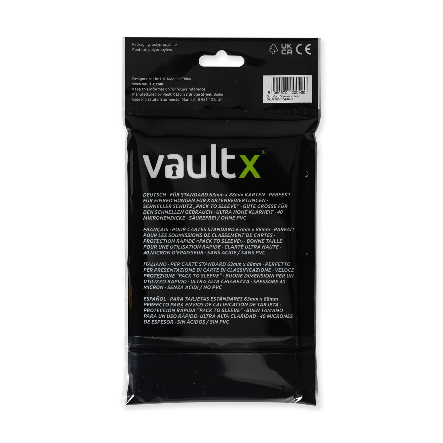 Vault X - 200 Pack Soft Sleeve 'Penny' - Standard Fit (Not tight) - 20% VAT