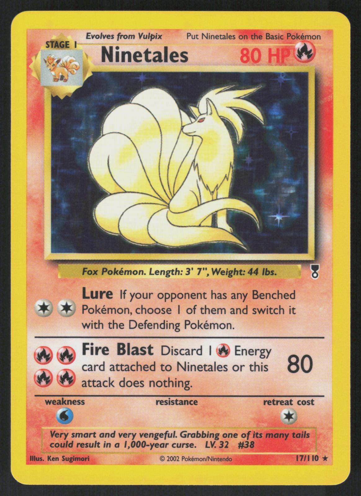 Pokemon Ninetales 17/110 Legendary Collection Holo Rare Near Mint