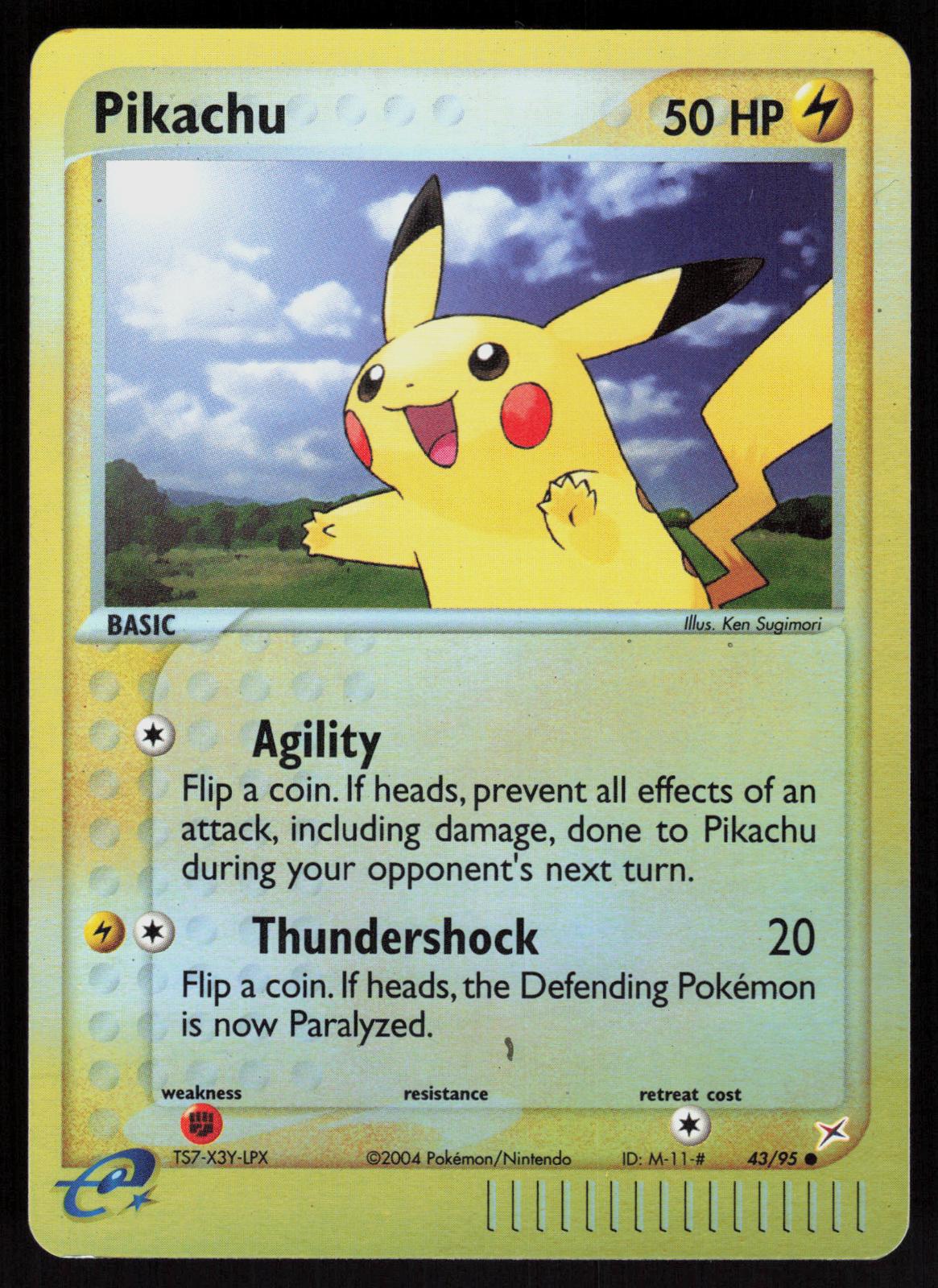Pokemon Pikachu 43/95 Team Magma vs Team Aqua Common Reverse Holo Near Mint