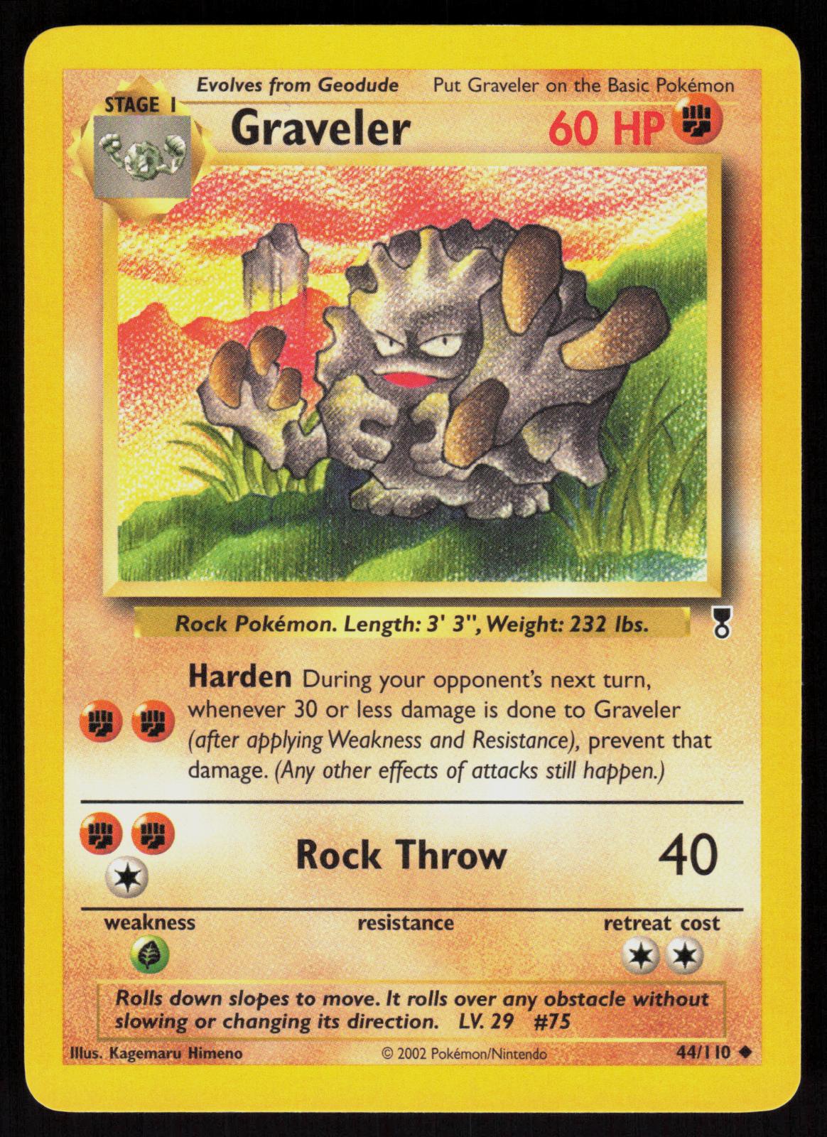 Pokemon Graveler 44/110 Legendary Collection Uncommon Near Mint