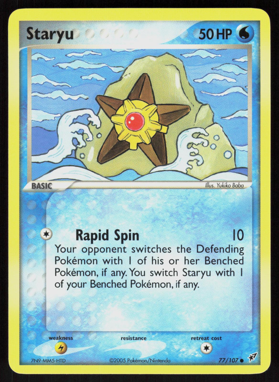 Pokemon Staryu 77/107 Deoxys Common Near Mint