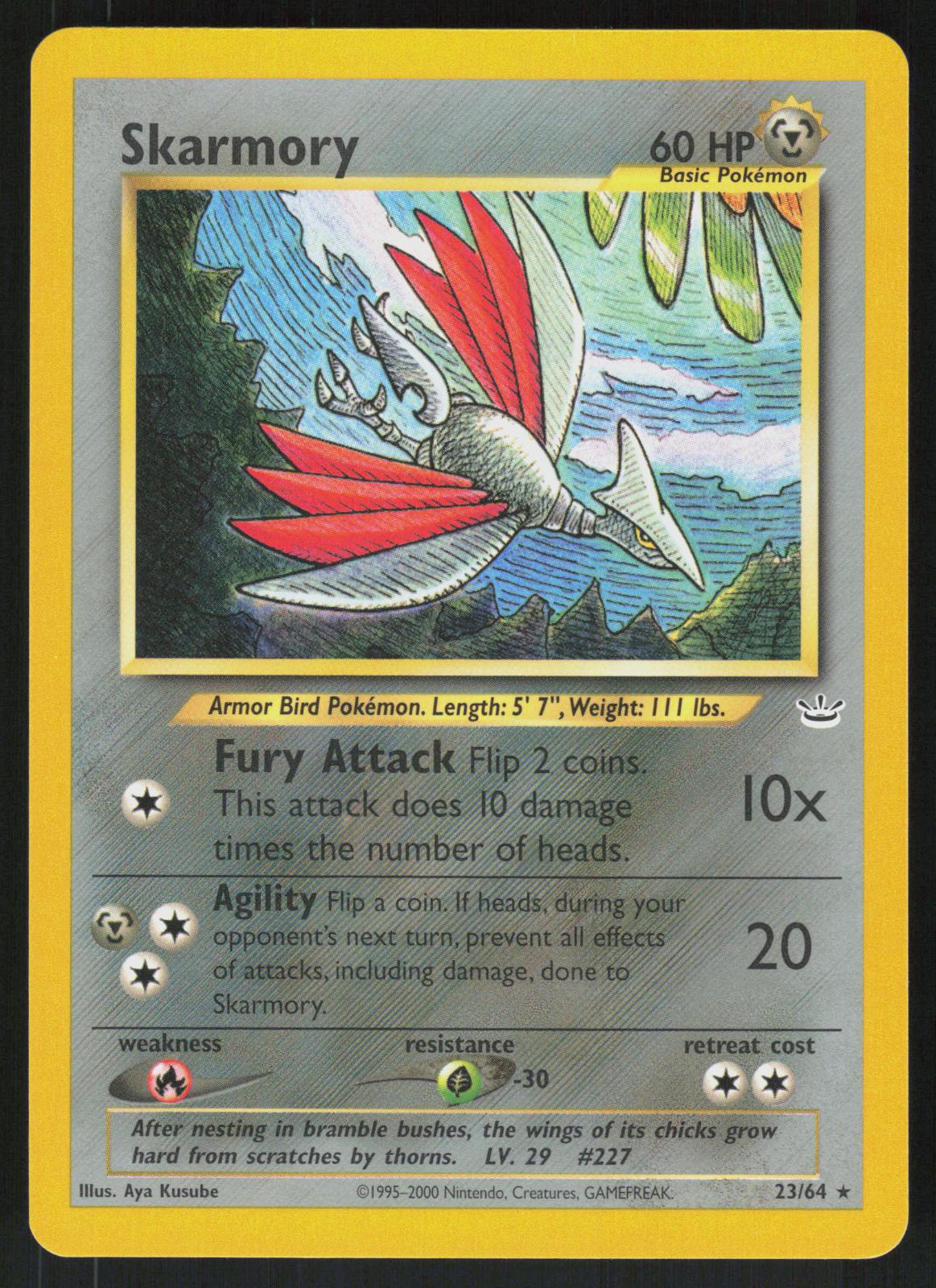 Pokemon Skarmory 23/64 Neo Revelation Rare Near Mint