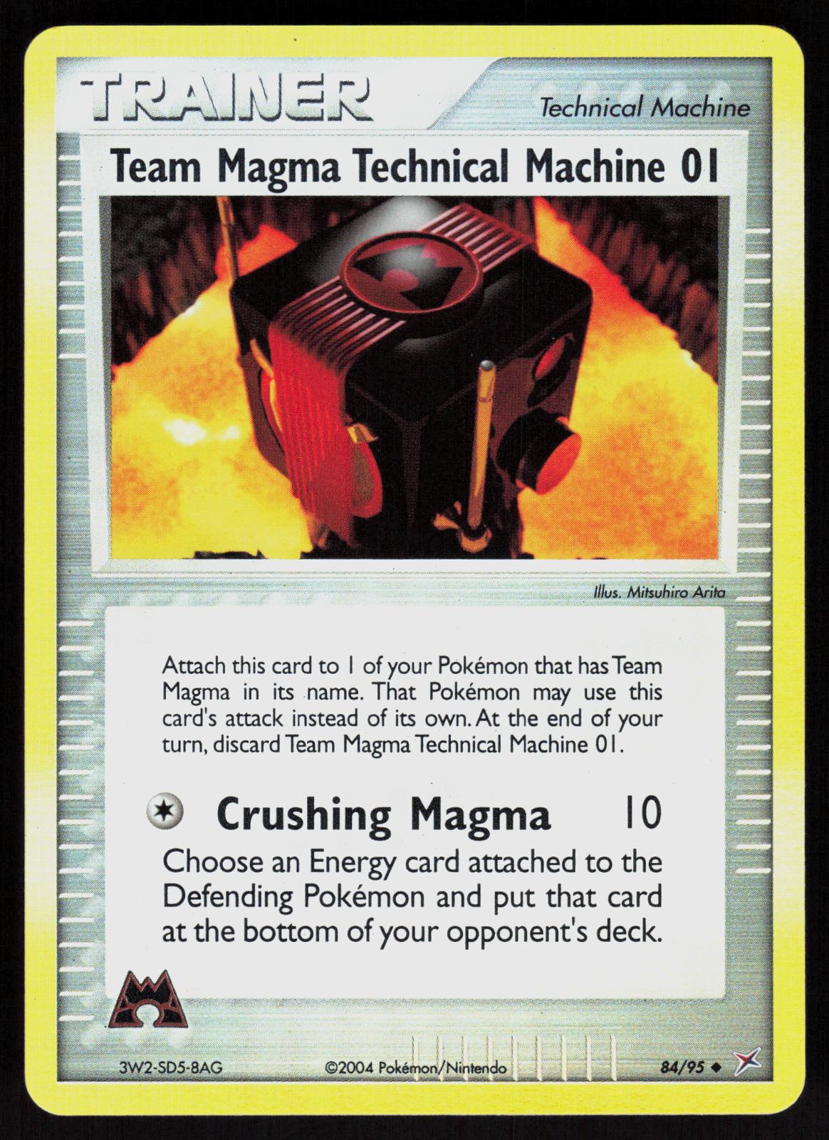 Pokemon Team Magma Technical Machine 01 84/95 Magma vs Aqua Reverse Holo NM