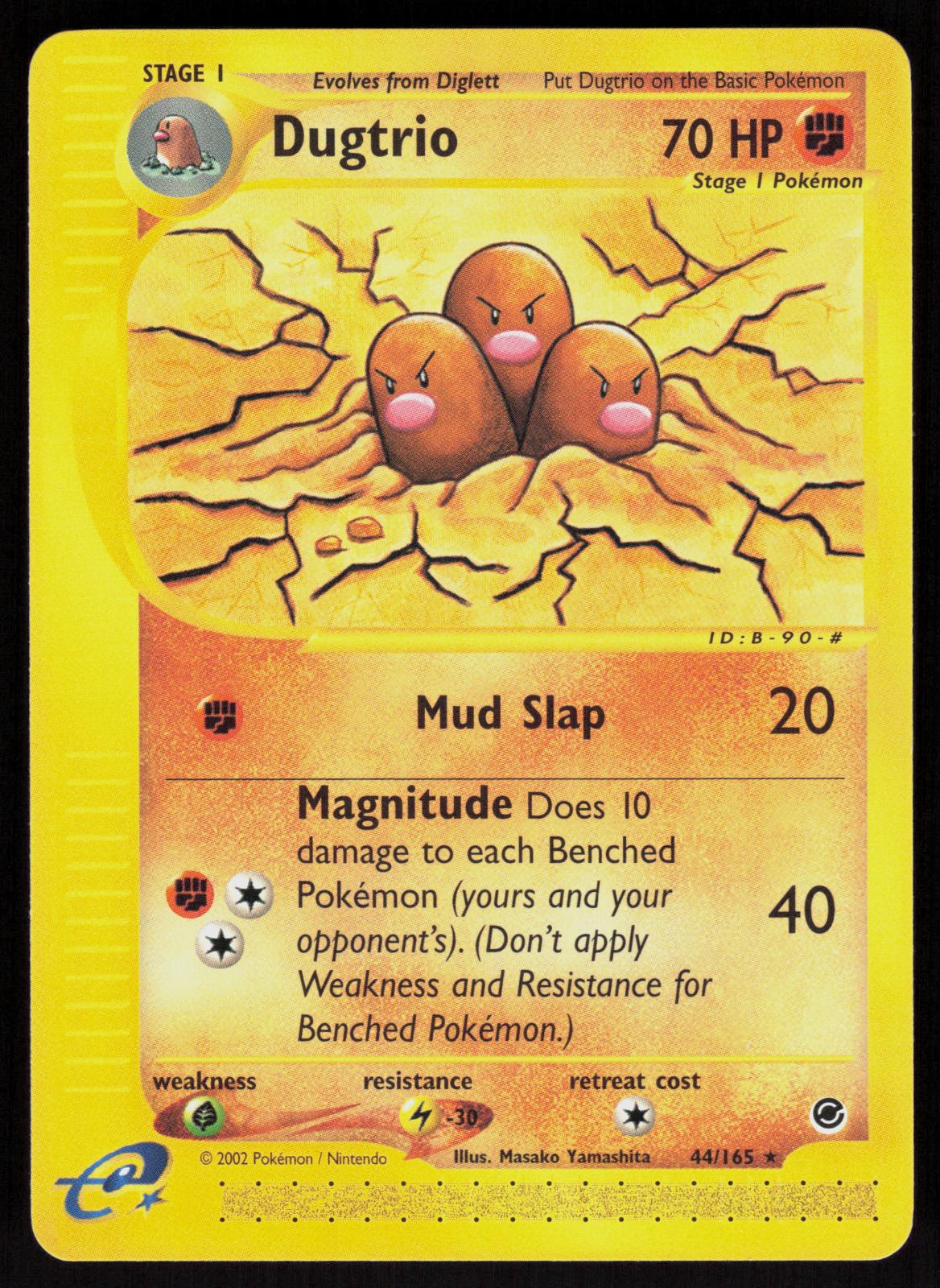 Pokemon Dugtrio 44/165 Expedition Base Set Rare Near Mint