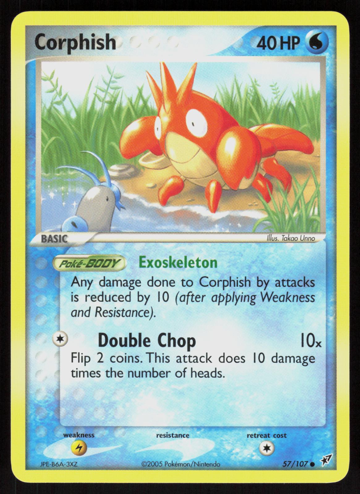 Pokemon Corphish 57/107 Deoxys Common Near Mint
