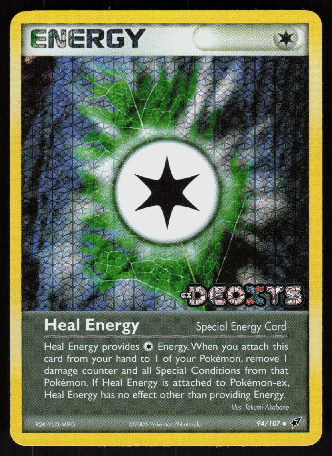 Pokemon Heal Energy 94/107 Deoxys Uncommon Reverse Holo Near Mint