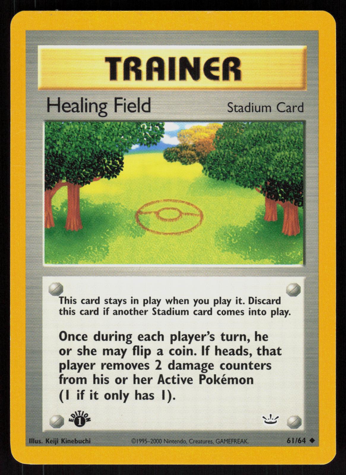 Pokemon Healing Field 61/64 Neo Revelation Uncommon 1st Edition Near Mint