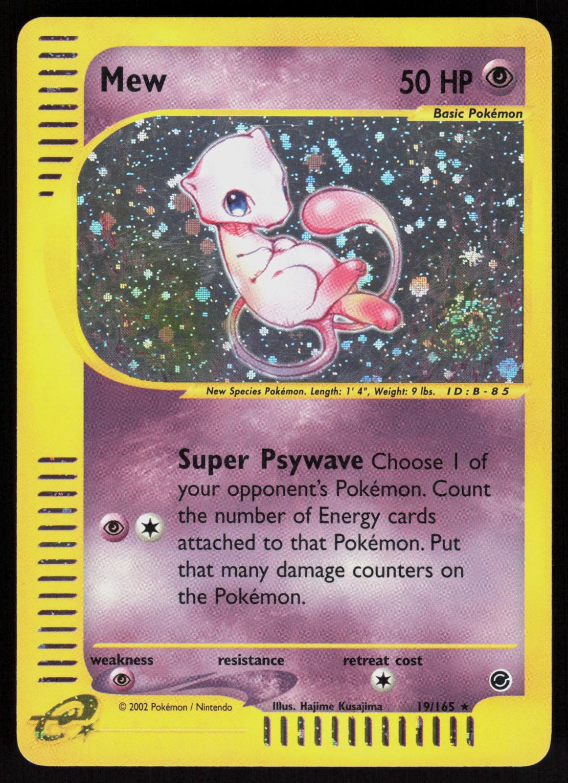 Pokemon Mew 19/165 Expedition Holo Rare Moderately Played