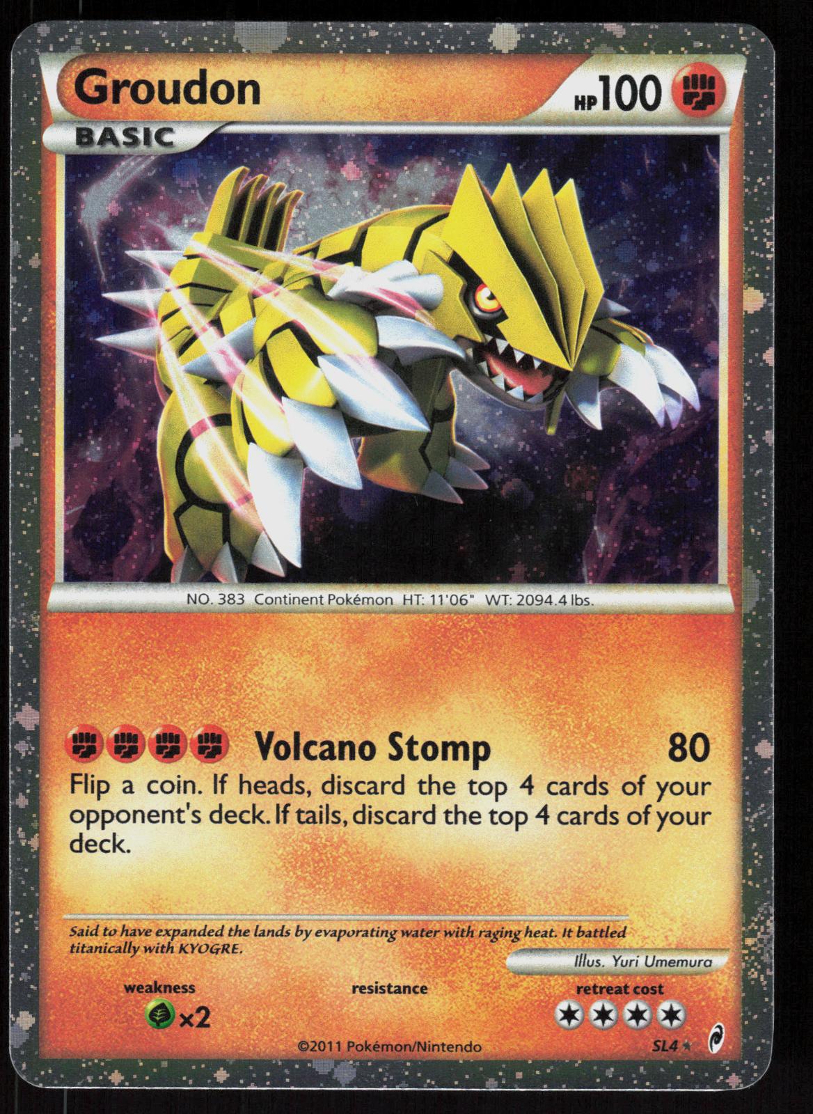 Pokemon Groudon SL4 Call of Legends Holo Rare Lightly Played