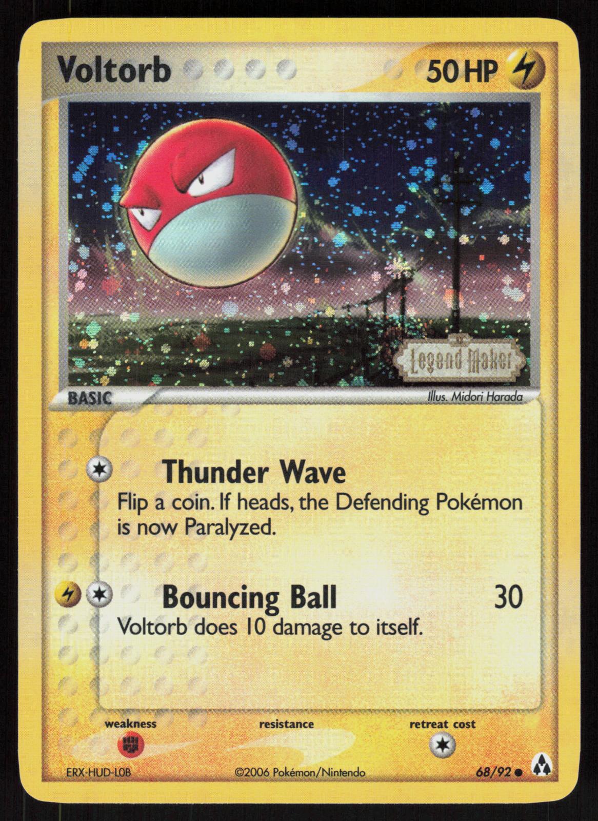 Pokemon Voltorb 68/92 Legend Maker Common Reverse Holo Near Mint