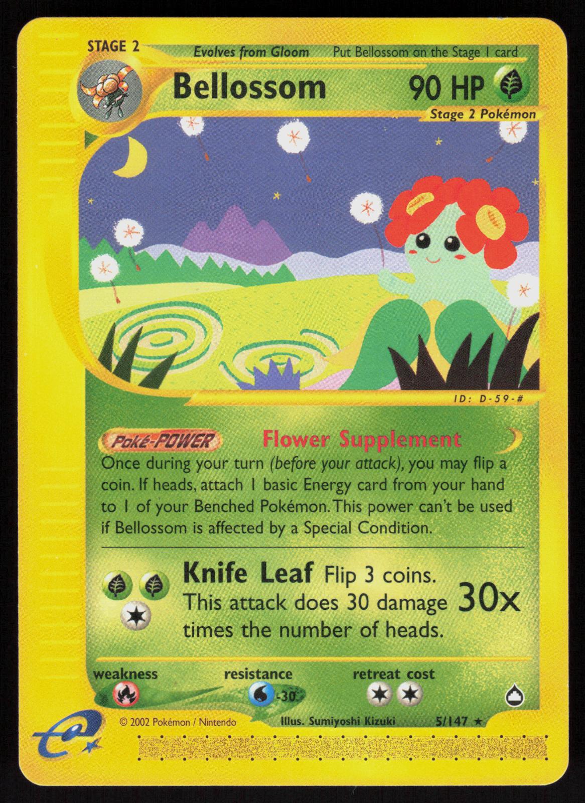 Pokemon Bellossom 5/167 Aquapolis Rare Near Mint