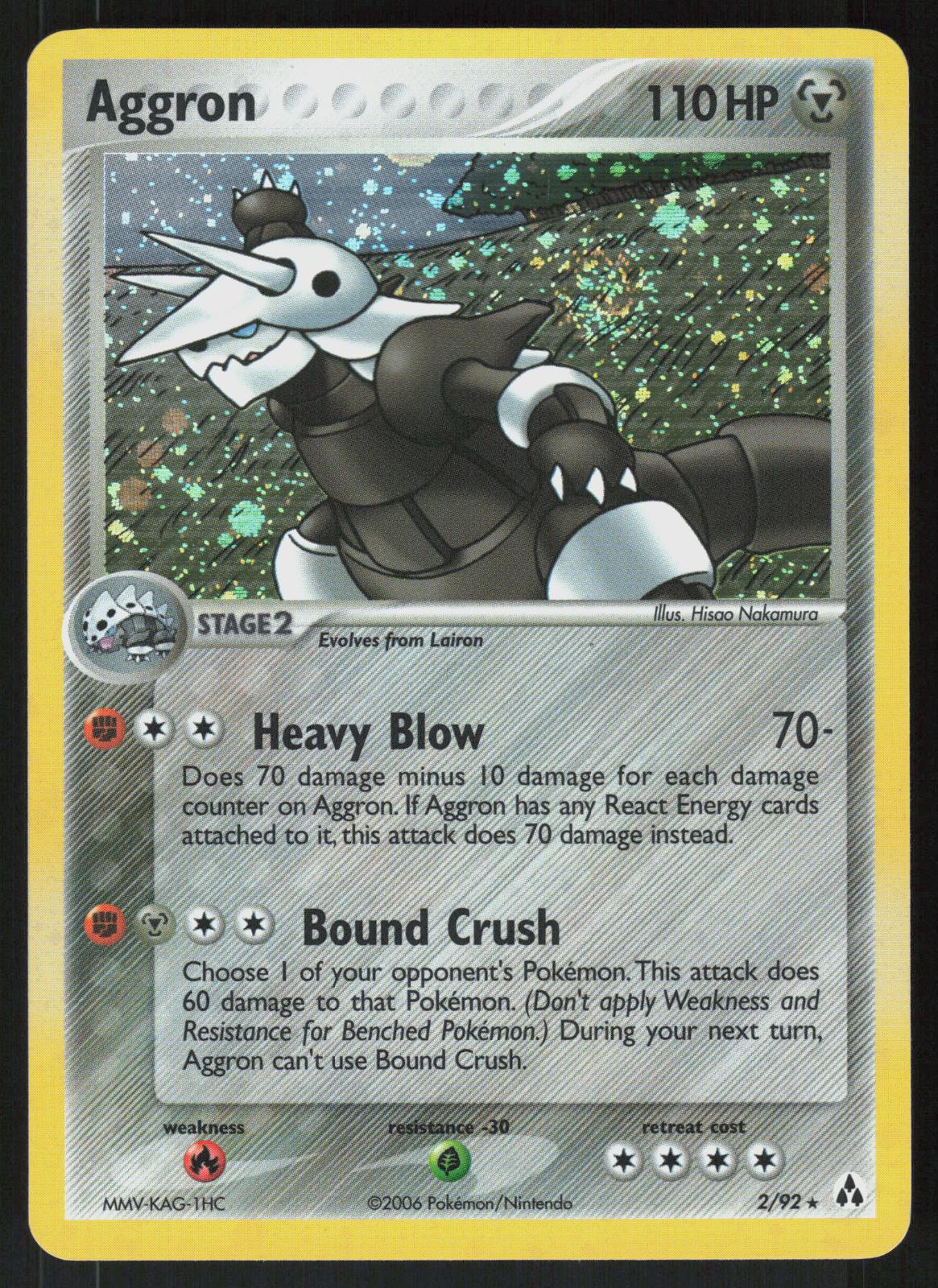 Pokemon Aggron 2/92 Legend Maker Holo Rare Holo Near Mint
