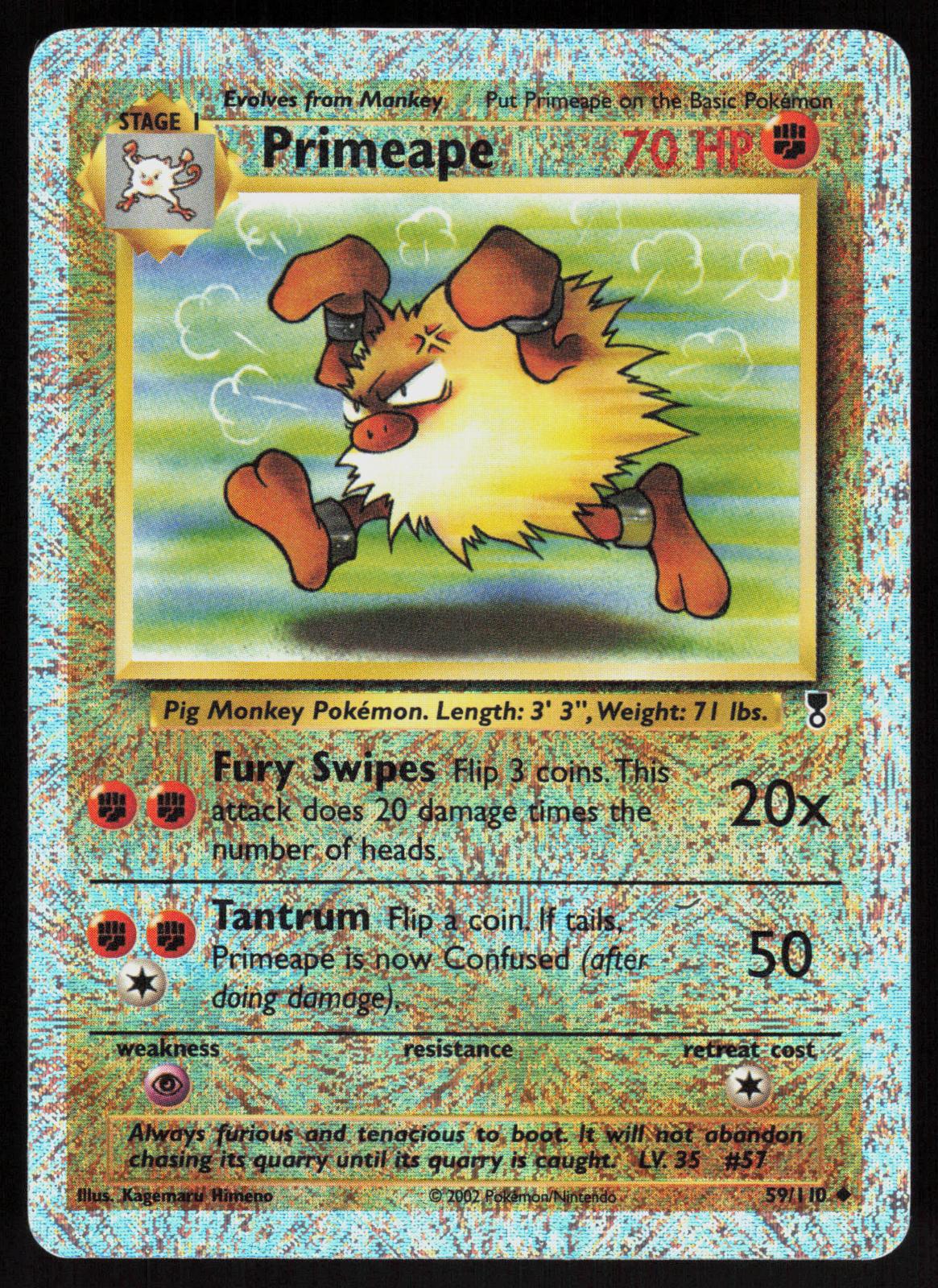 Pokemon Primeape 59/110 Legendary Collection Reverse Holo Lightly Played