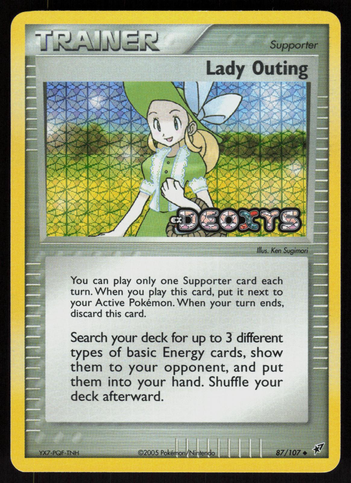 Pokemon Lady Outing 87/107 Deoxys Uncommon Reverse Holo Near Mint