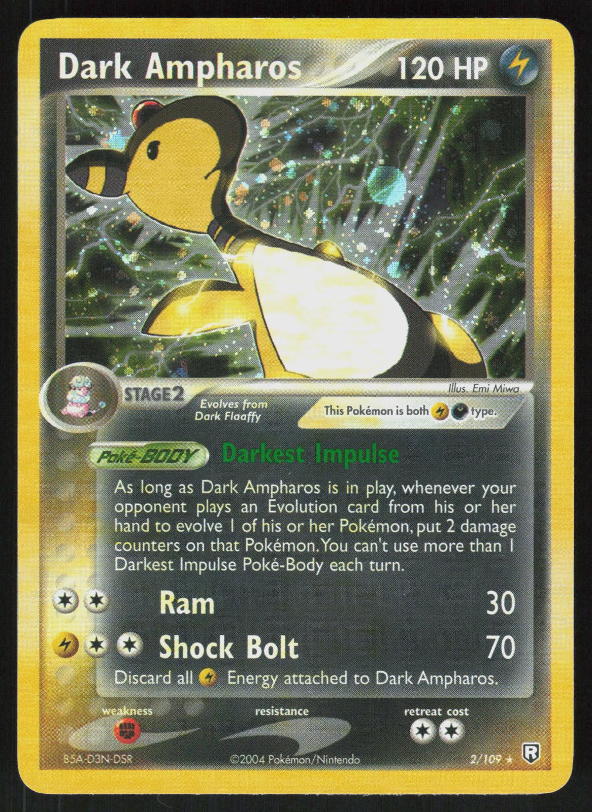 Pokemon Dark Ampharos 2/109 Team Rocket Returns Holo Rare Near Mint