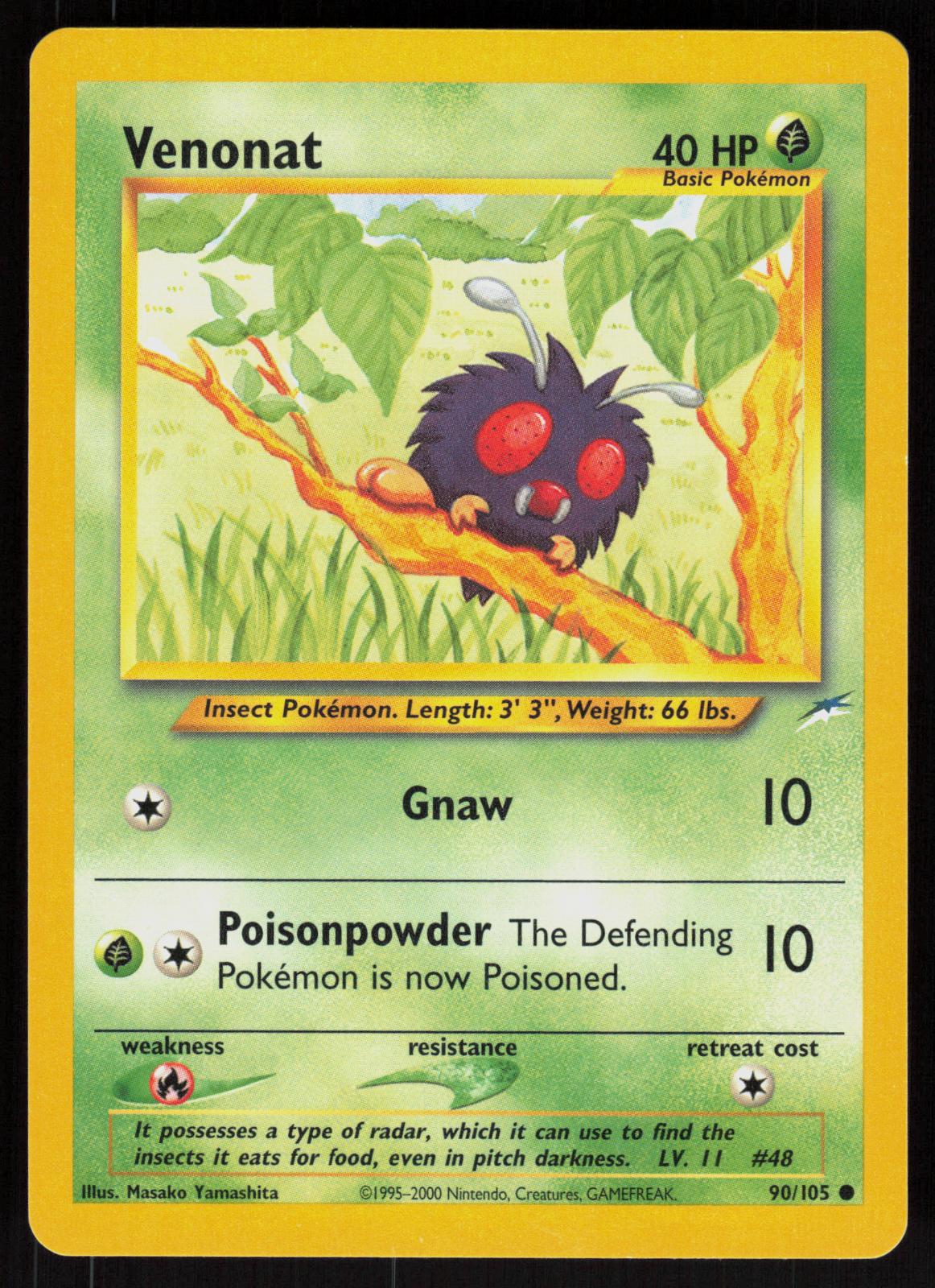 Pokemon Venonat 90/105 Neo Destiny Common Near Mint