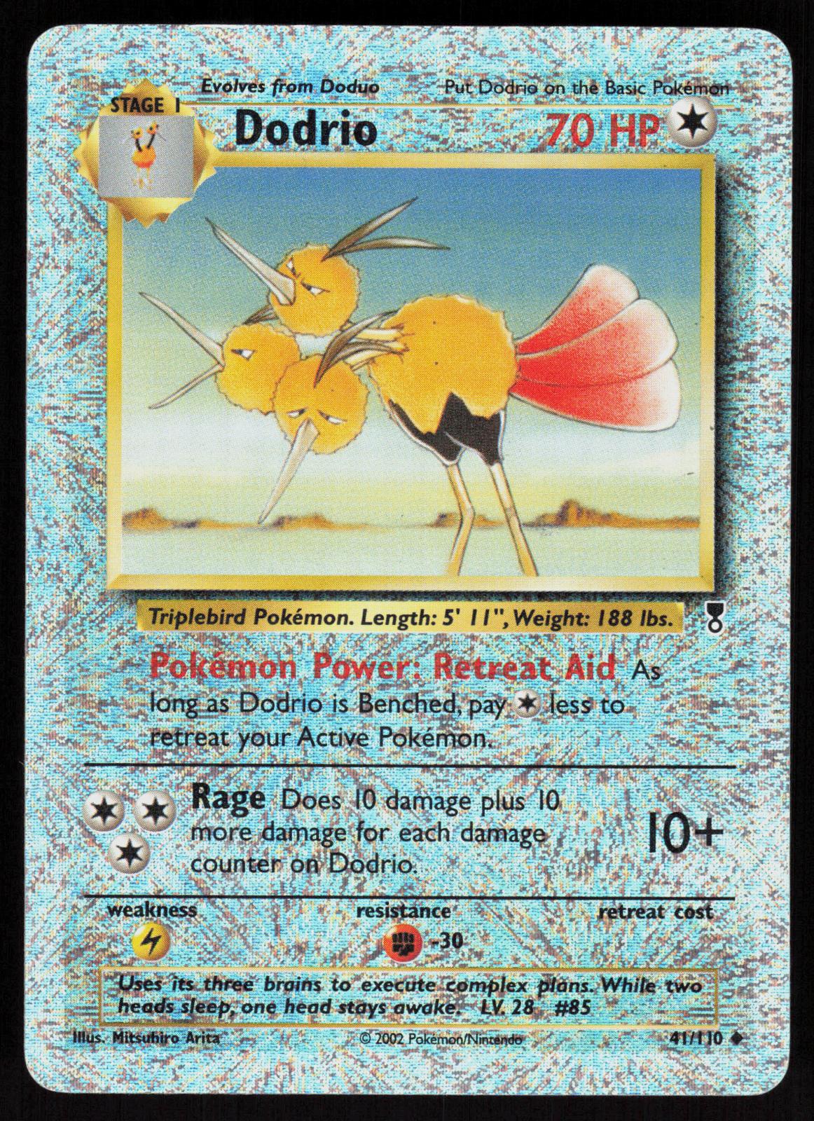 Pokemon Dodrio 41/110 Legendary Collection Reverse Holo Damaged