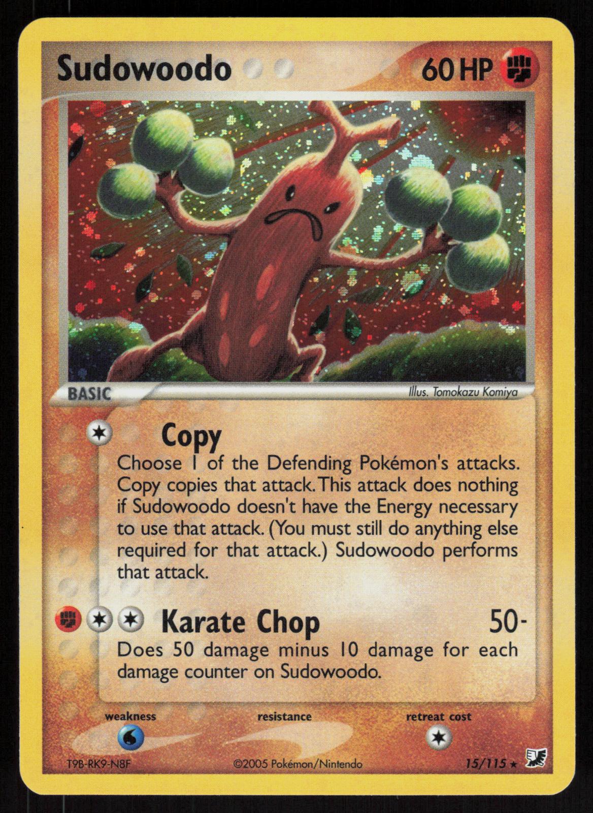 Pokemon Sudowoodo 15/115 Unseen Forces Holo Rare Holo Near Mint