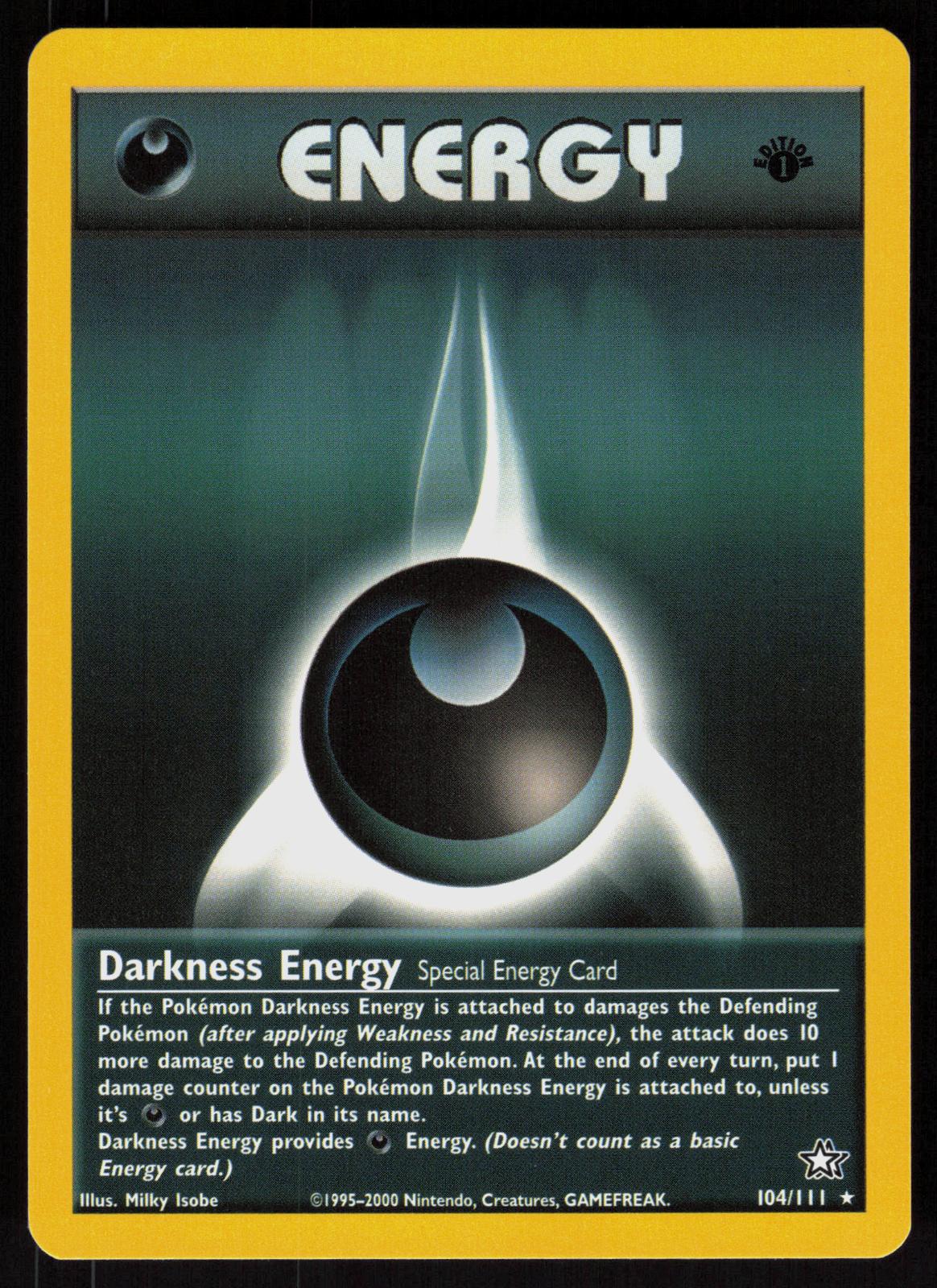 Pokemon Darkness Energy 104/111 Neo Genesis Rare 1st Edition Near Mint