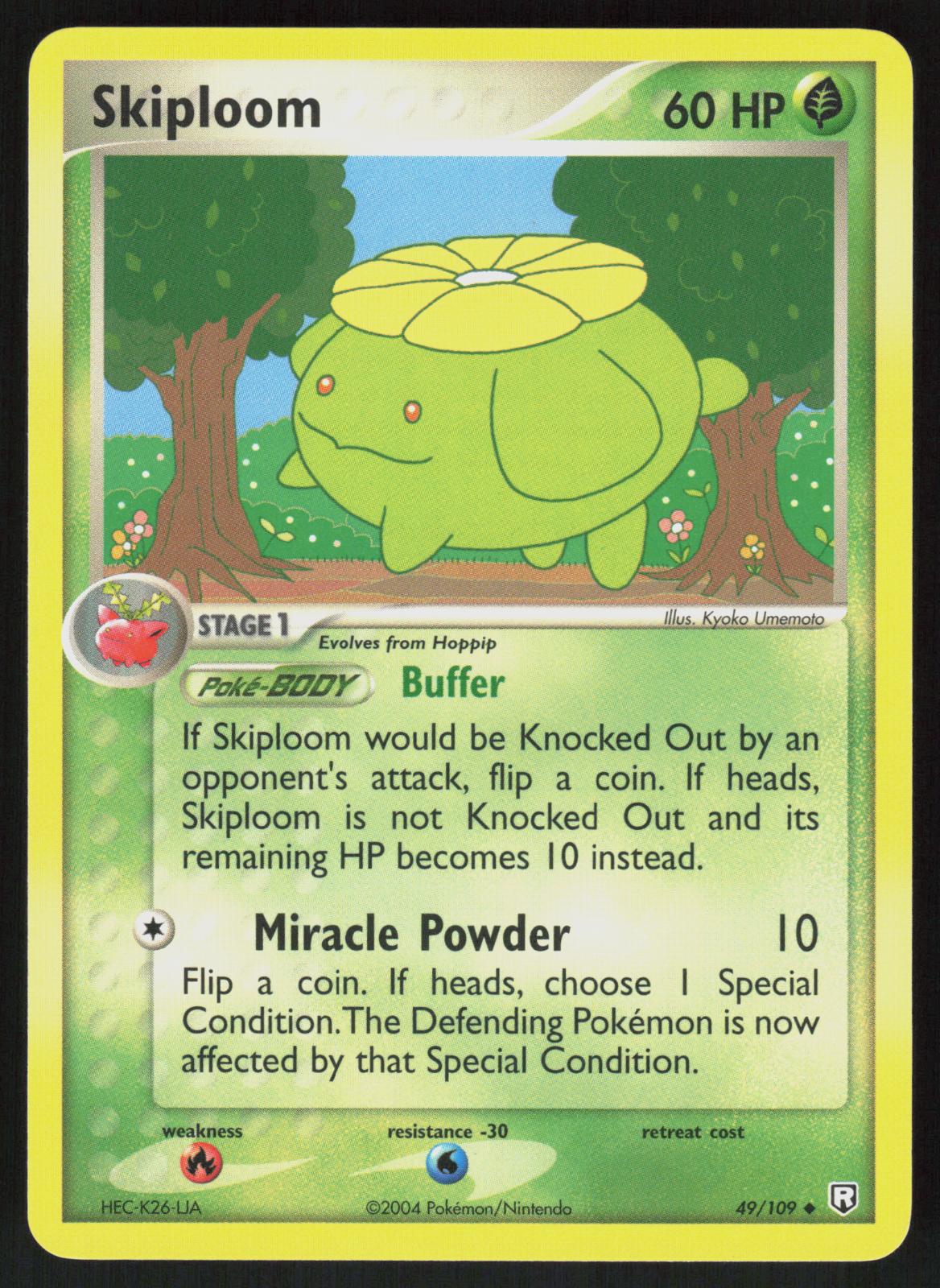 Pokemon Skiploom 49/109 Team Rocket Returns Uncommon Near Mint