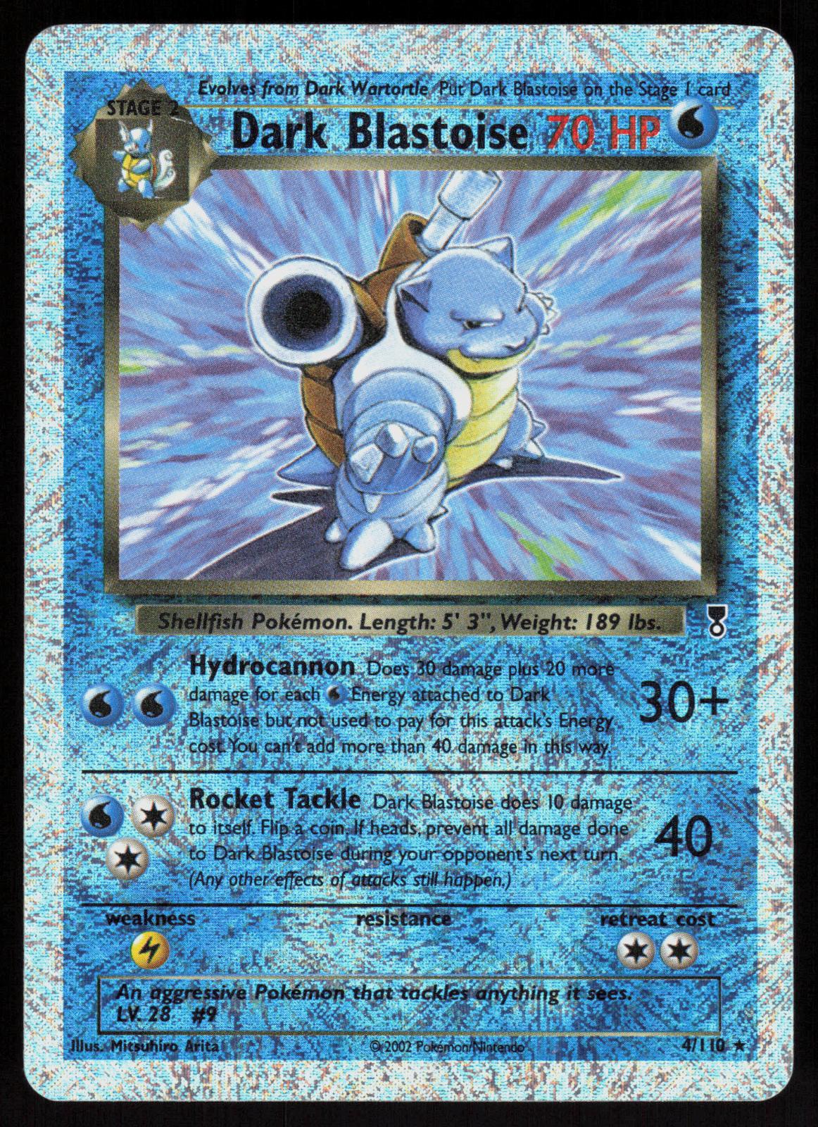 Pokemon Dark Blastoise 4/110 Legendary Collection Reverse Holo Heavily Played