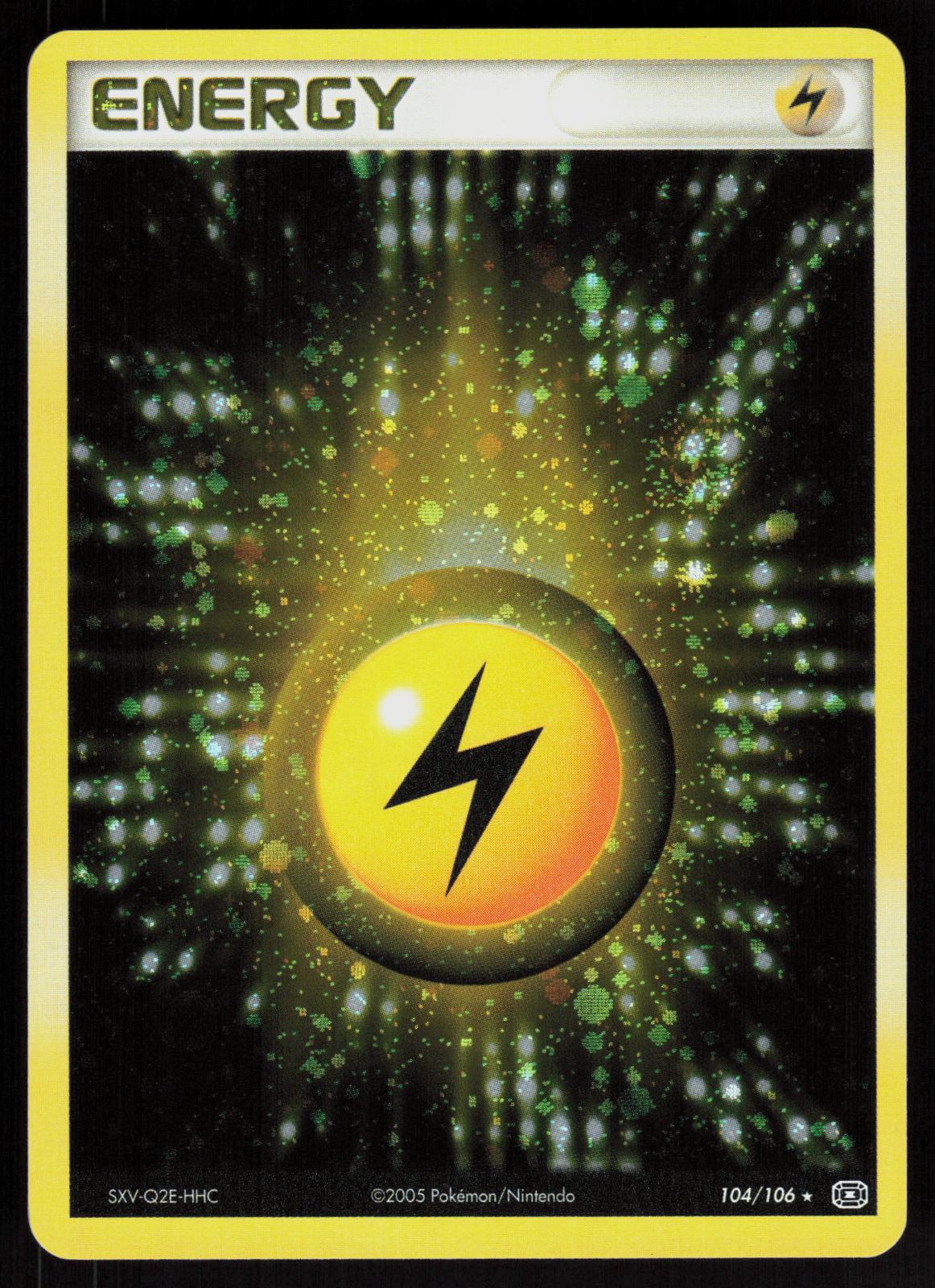 Pokemon Lightning Energy 104/106 Emerald Holo Rare Near Mint
