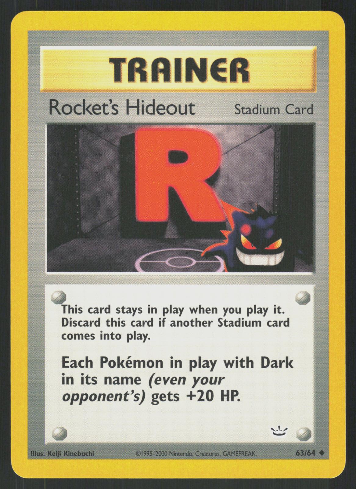 Pokemon Rocket's Hideout 63/64 Neo Revelation Uncommon Near Mint