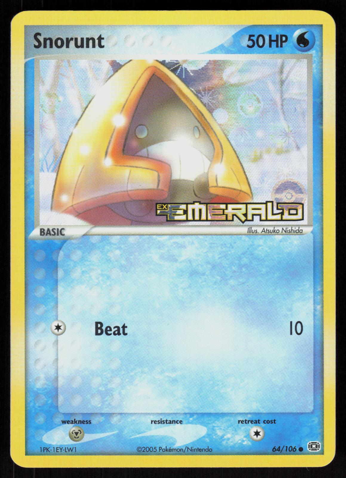 Pokemon Snorunt 64/106 Emerald Common Reverse Holo Near Mint