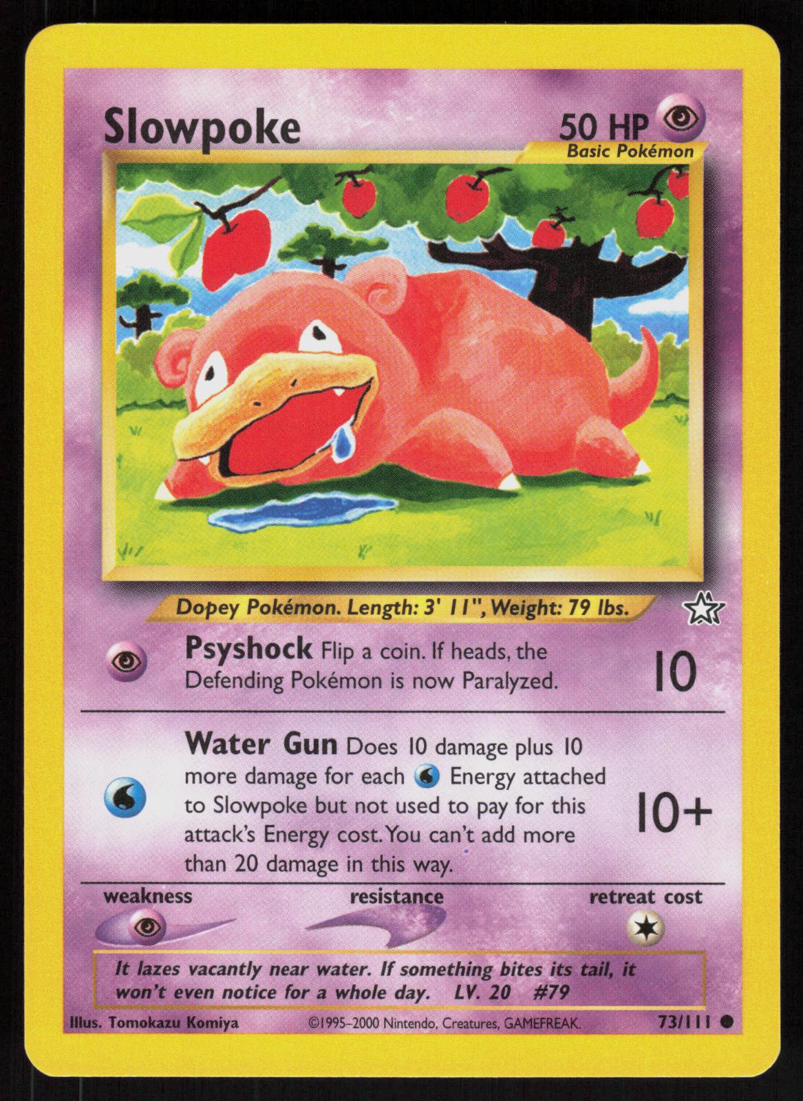 Pokemon Slowpoke 73/111 Neo Genesis Common Near Mint