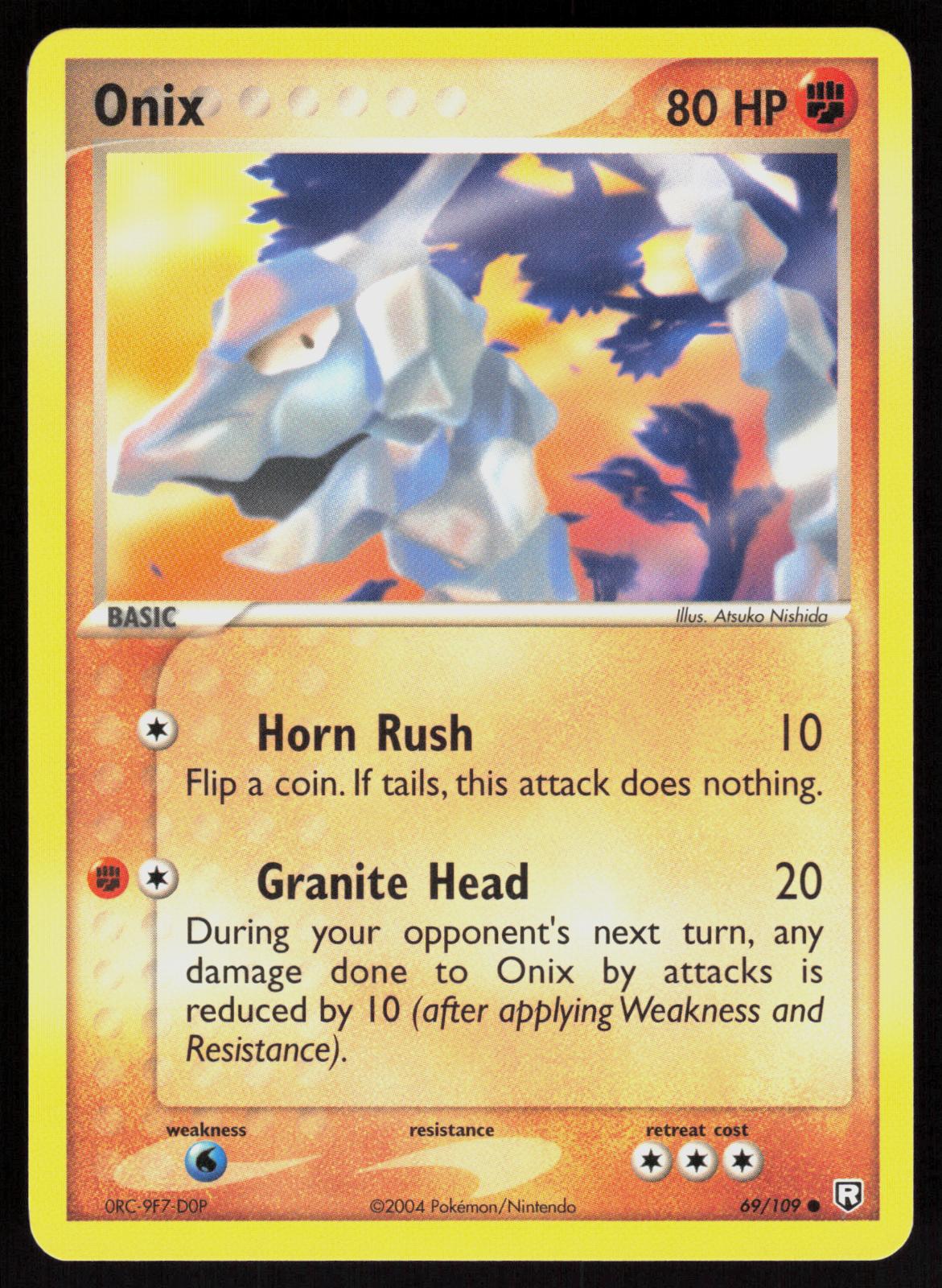 Pokemon Onix 69/109 Team Rocket Returns Common Near Mint