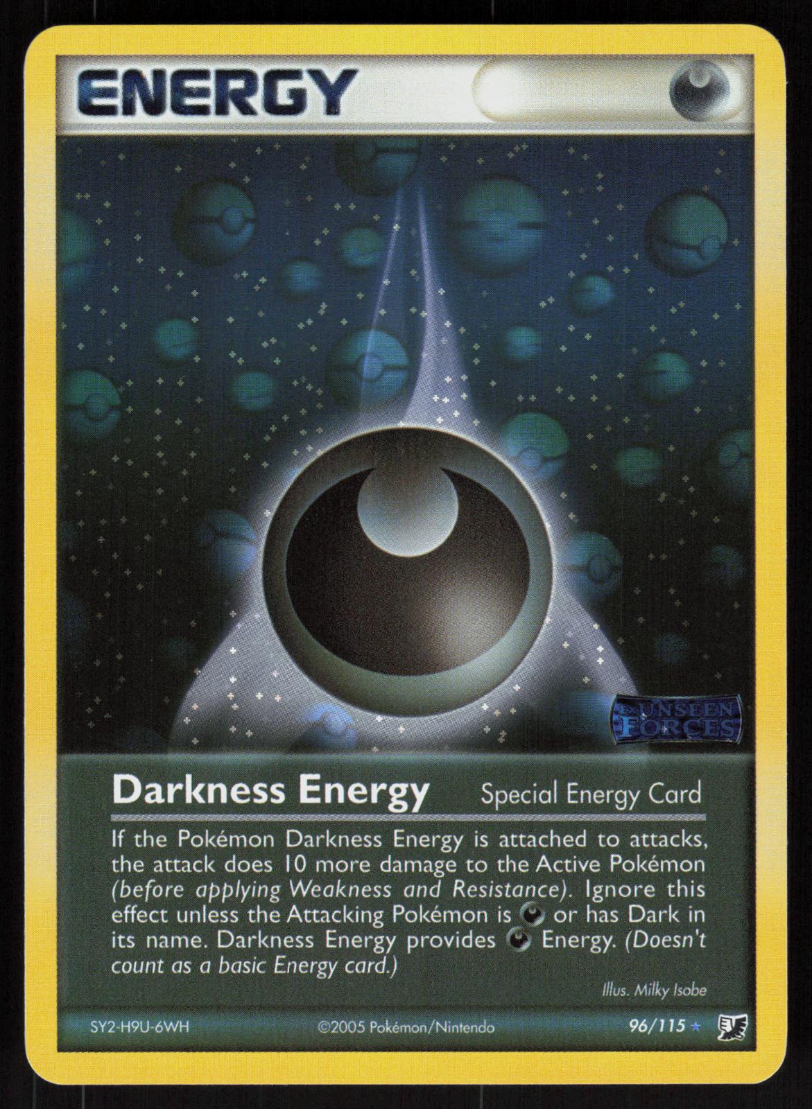 Pokemon Darkness Energy 96/115 Unseen Forces Rare Reverse Holo Near Mint