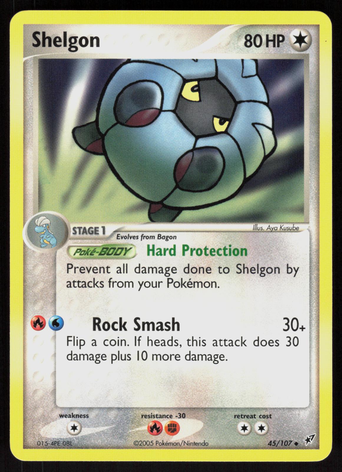 Pokemon Shelgon 45/107 Deoxys Uncommon Near Mint