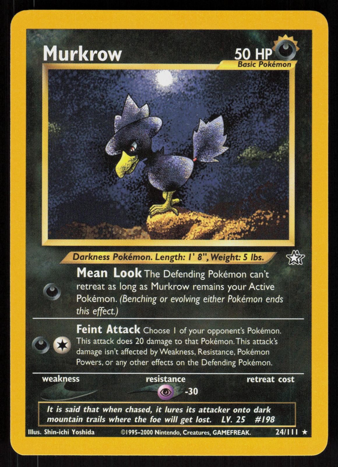 Pokemon Murkrow 24/111 Neo Genesis Rare Near Mint
