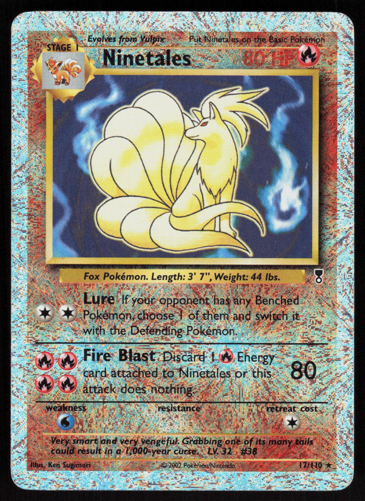 Pokemon Ninetales 17/110 Legendary Collection Reverse Holo Moderately Played