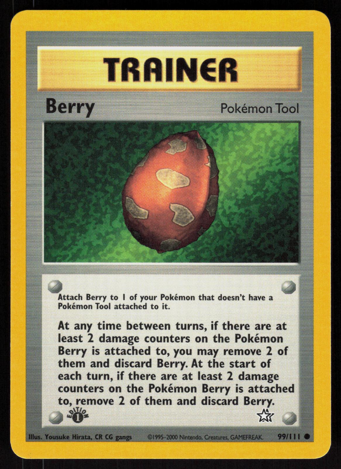 Pokemon Berry 99/111 Neo Genesis Common 1st Edition Near Mint