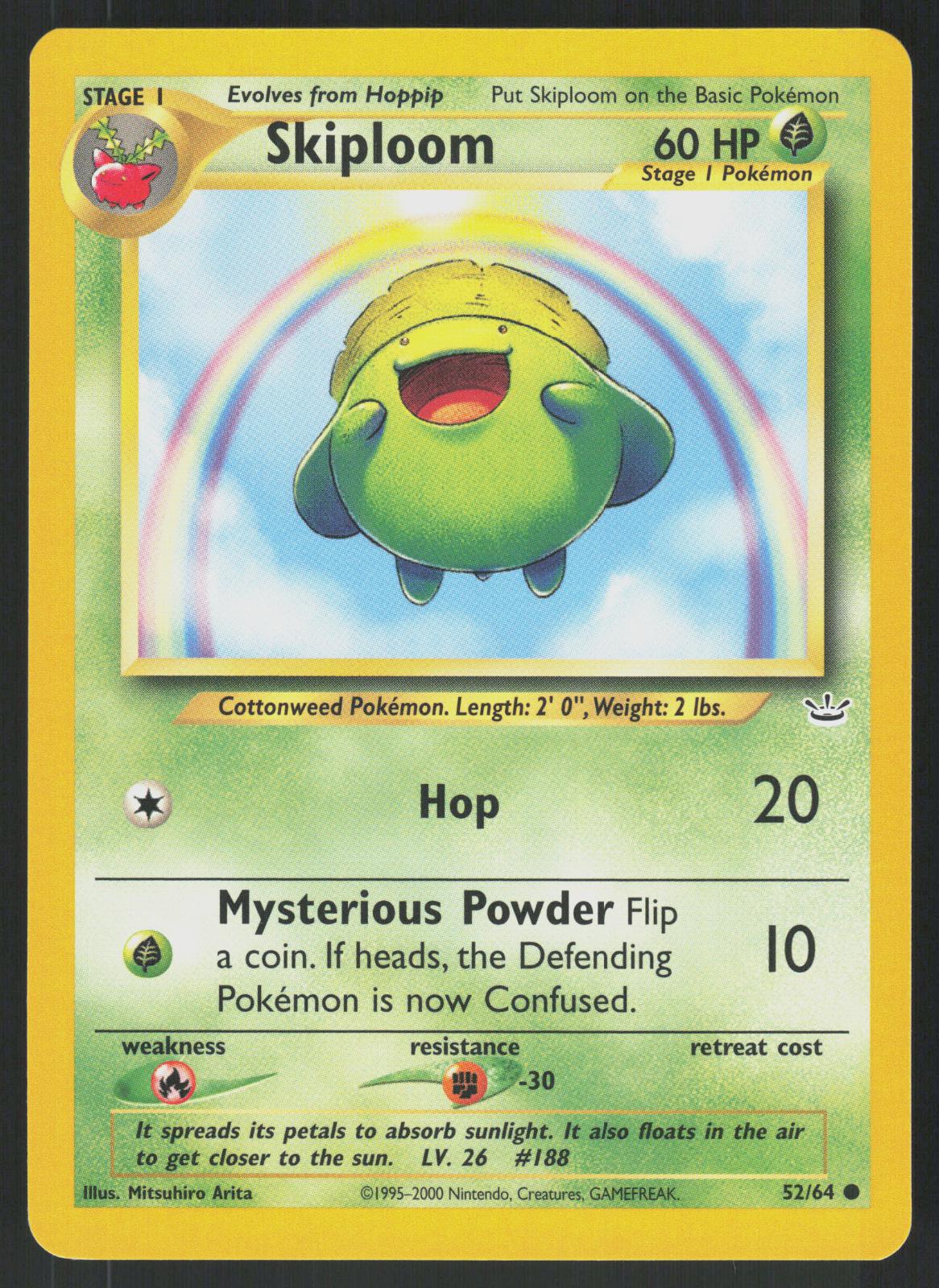 Pokemon Skiploom 52/64 Neo Revelation Common Near Mint